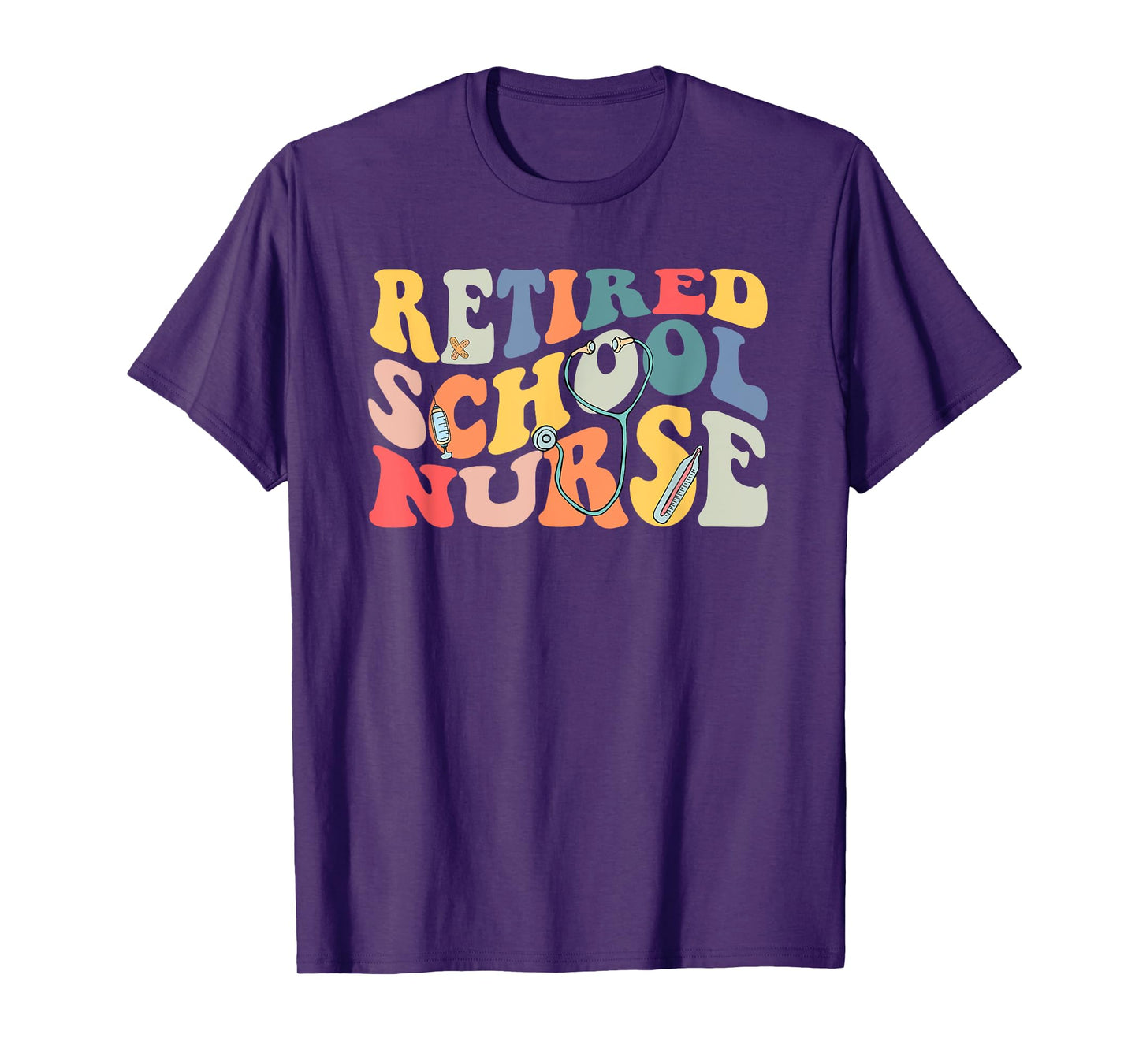 Retro Vintage Retired School Nurse Retirement Party T-Shirt