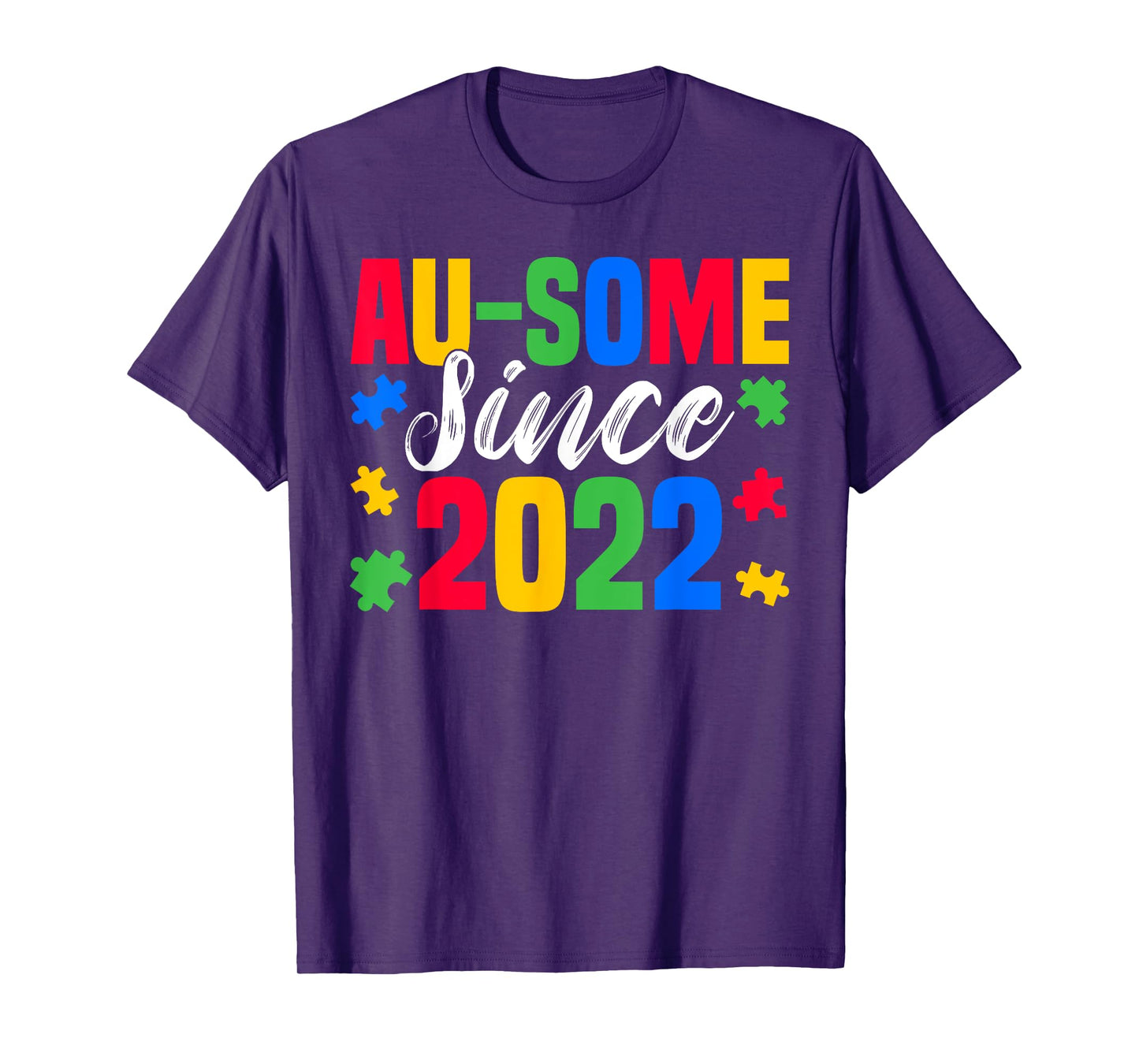 Au-some Since 2022 3 Years Old Autism Awareness Boys Girls T-Shirt