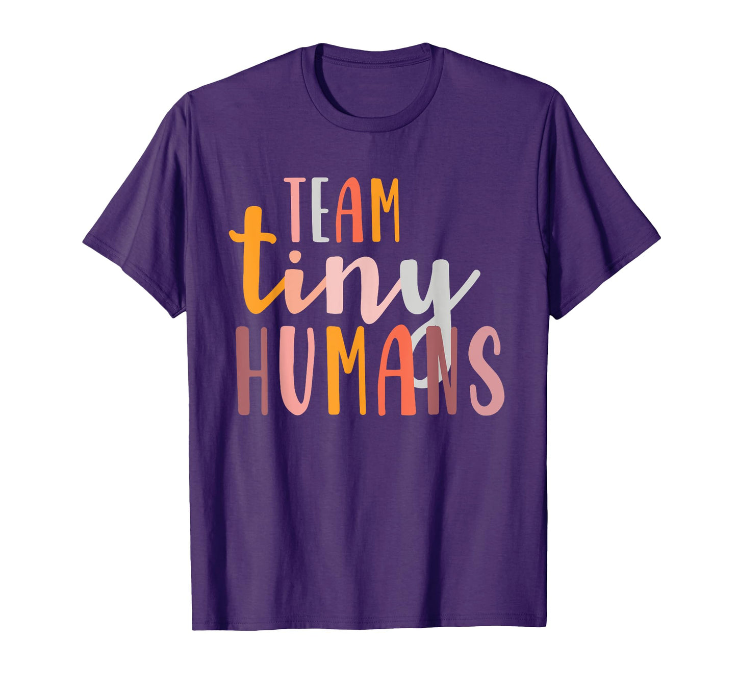 NICU Nurse ICU Neonatal Boho Colorful Retro Team Tiny Humans T-Shirt