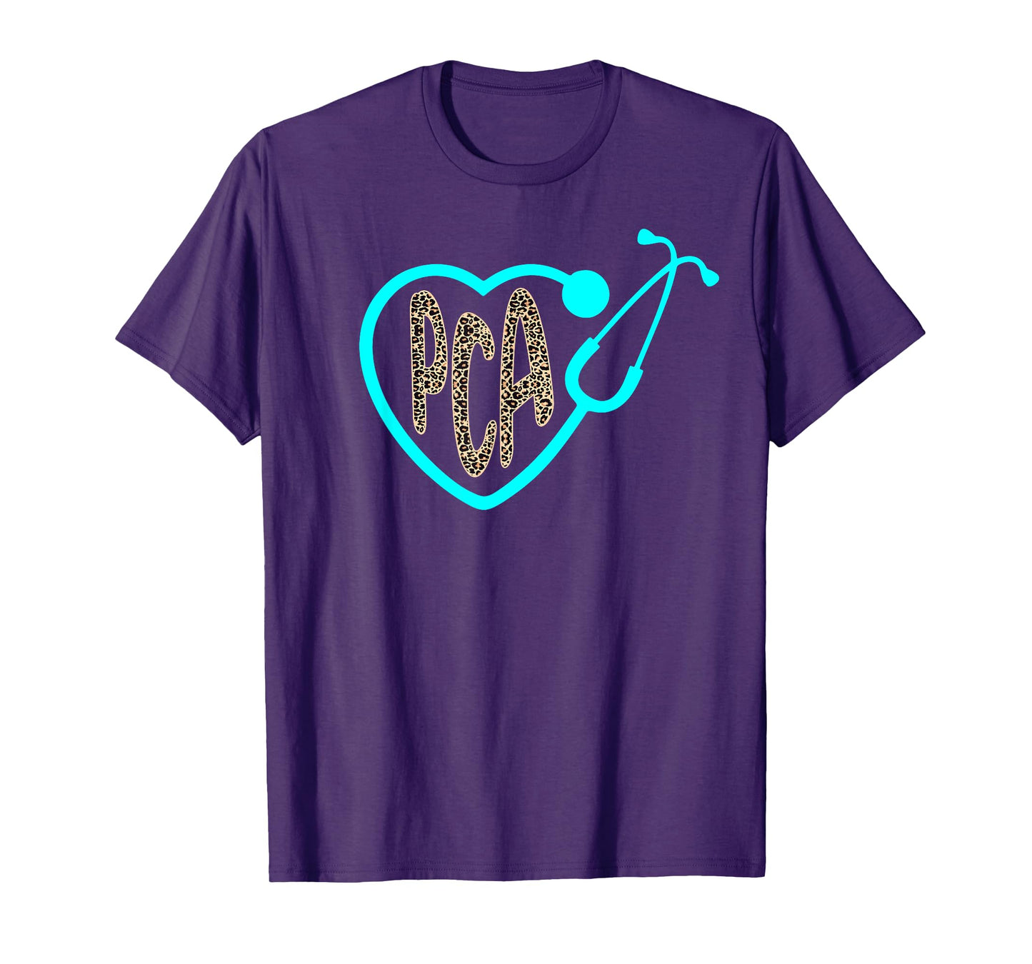 PCA Patient Care Assistant Heart Leopard Nurse Week 2023 T-Shirt