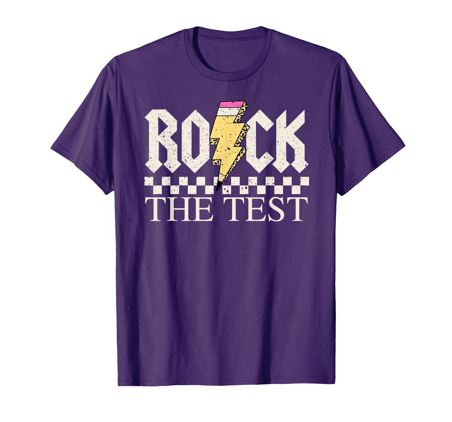 Motivational Testing Day for Teacher Student Rock The Test T-Shirt
