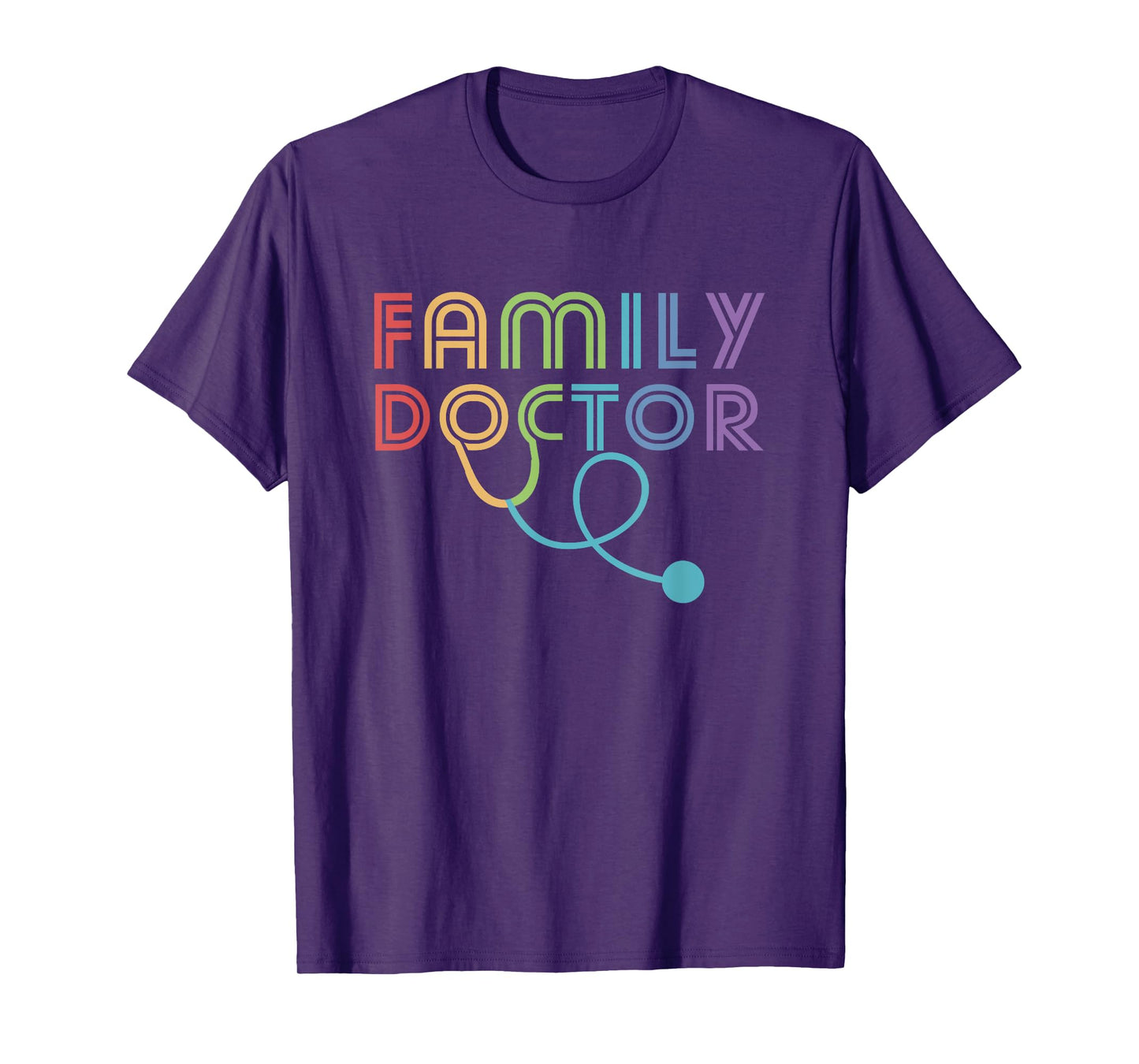 Retro Family Doctor Vintage Therapist Stethoscope Physician T-Shirt