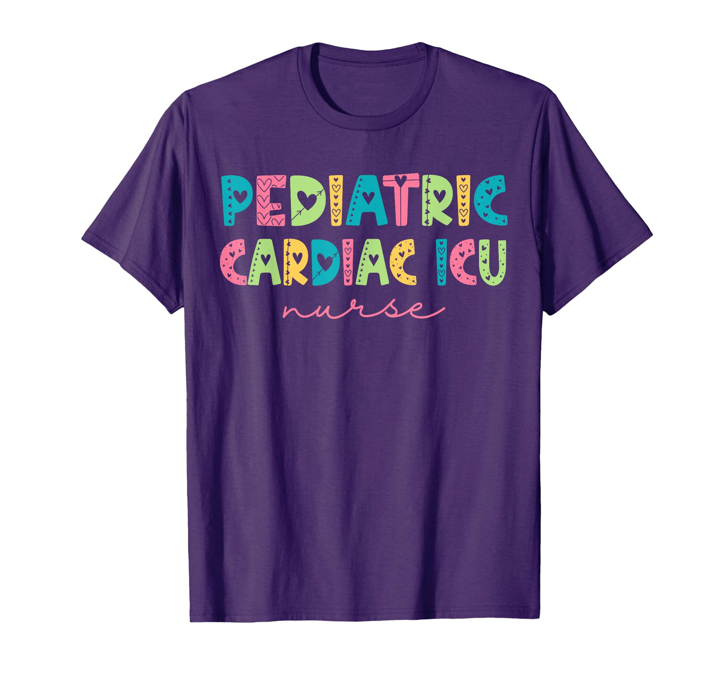 Pediatric Cardiac Icu Nurse Cardiology Nurse PED CVICU Nurse T-Shirt, Small, Black