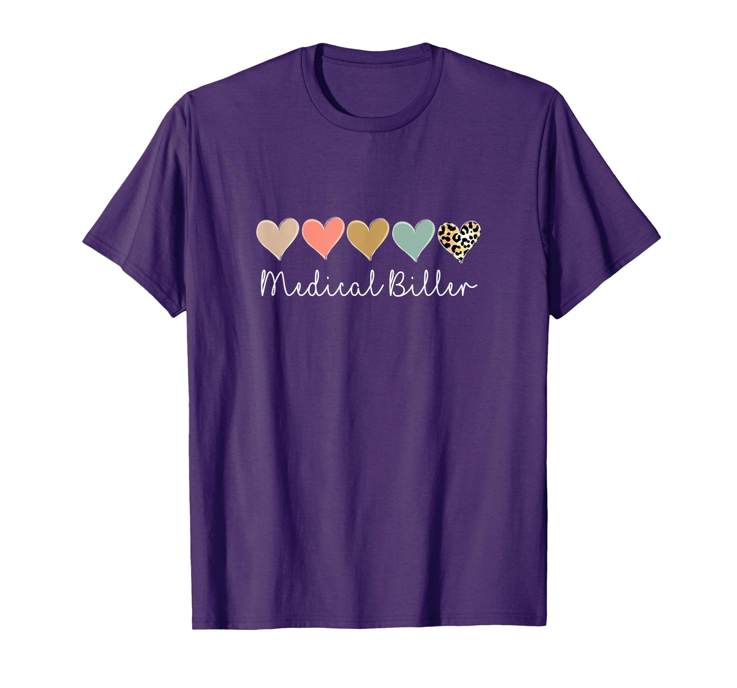 Medical Biller, Leopard Medical billing specialist Team T-Shirt