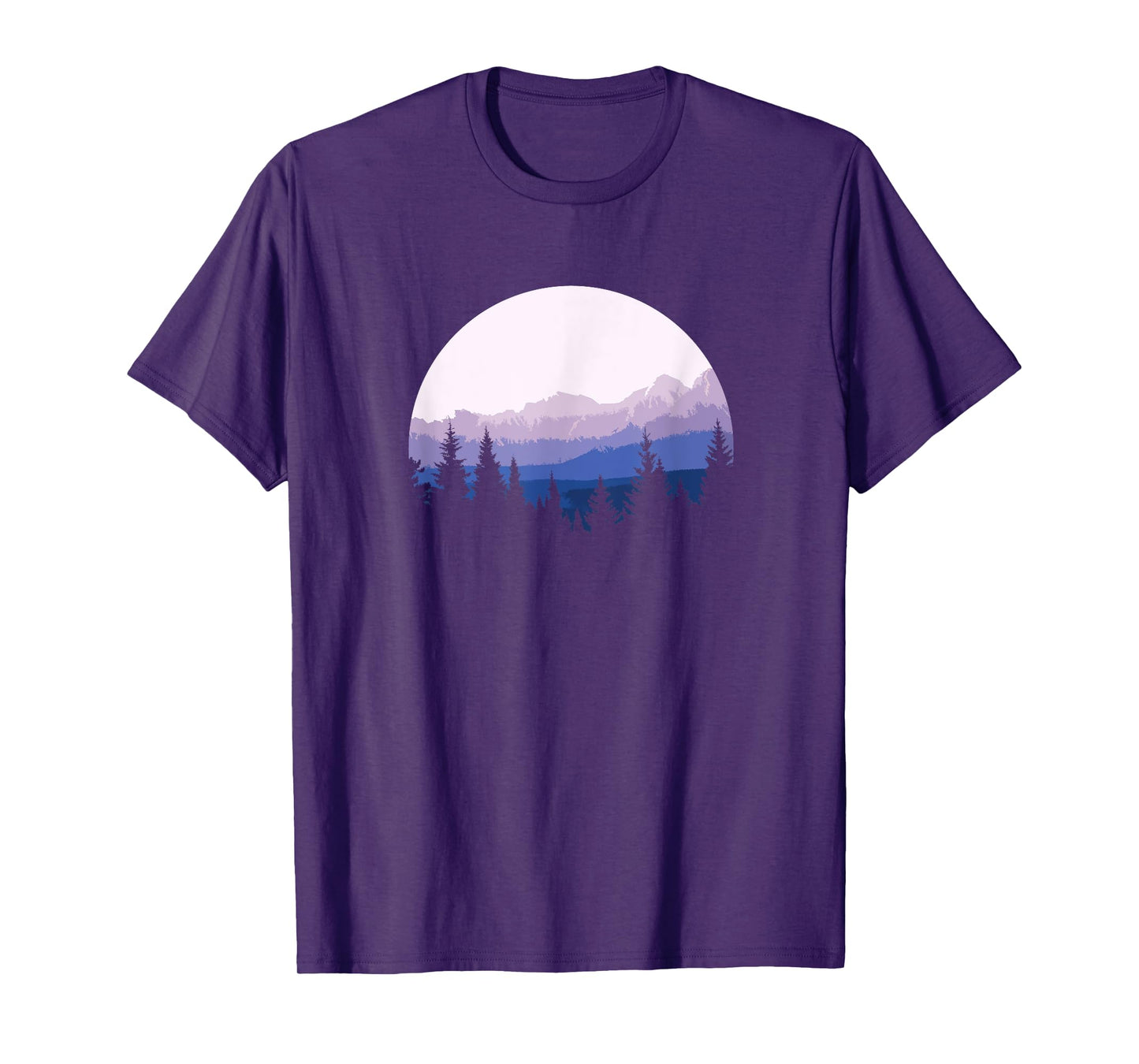 Forest Scene Mountain Silhouette T-Shirt