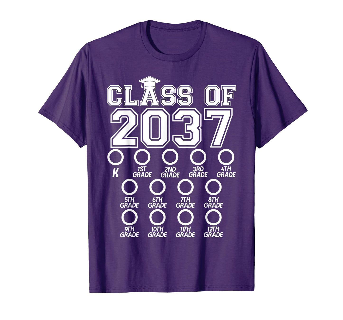CLASS OF 2037 CHECK BOX GROW WITH ME PRE-K 12TH GRADE 2023 T-Shirt