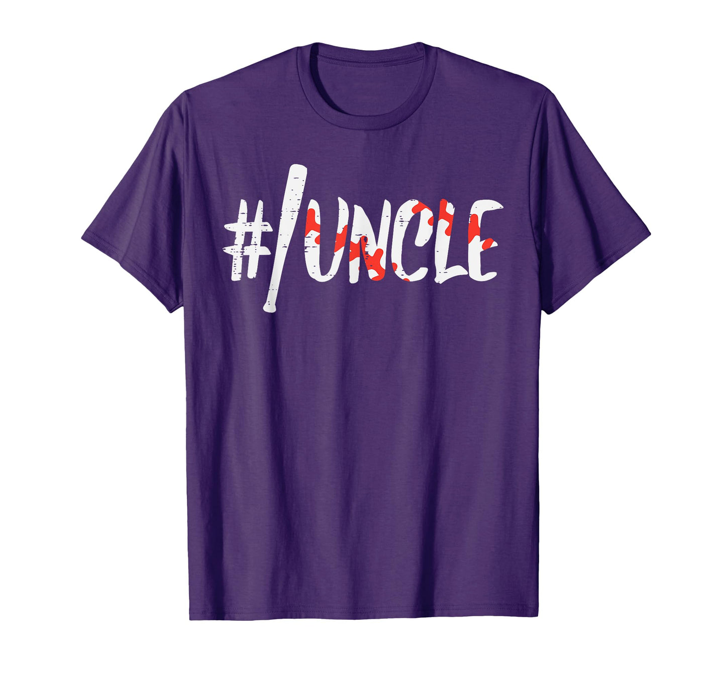 Hashtag #Baseball Bat Uncle Fathers Day Sports Player Men T-Shirt