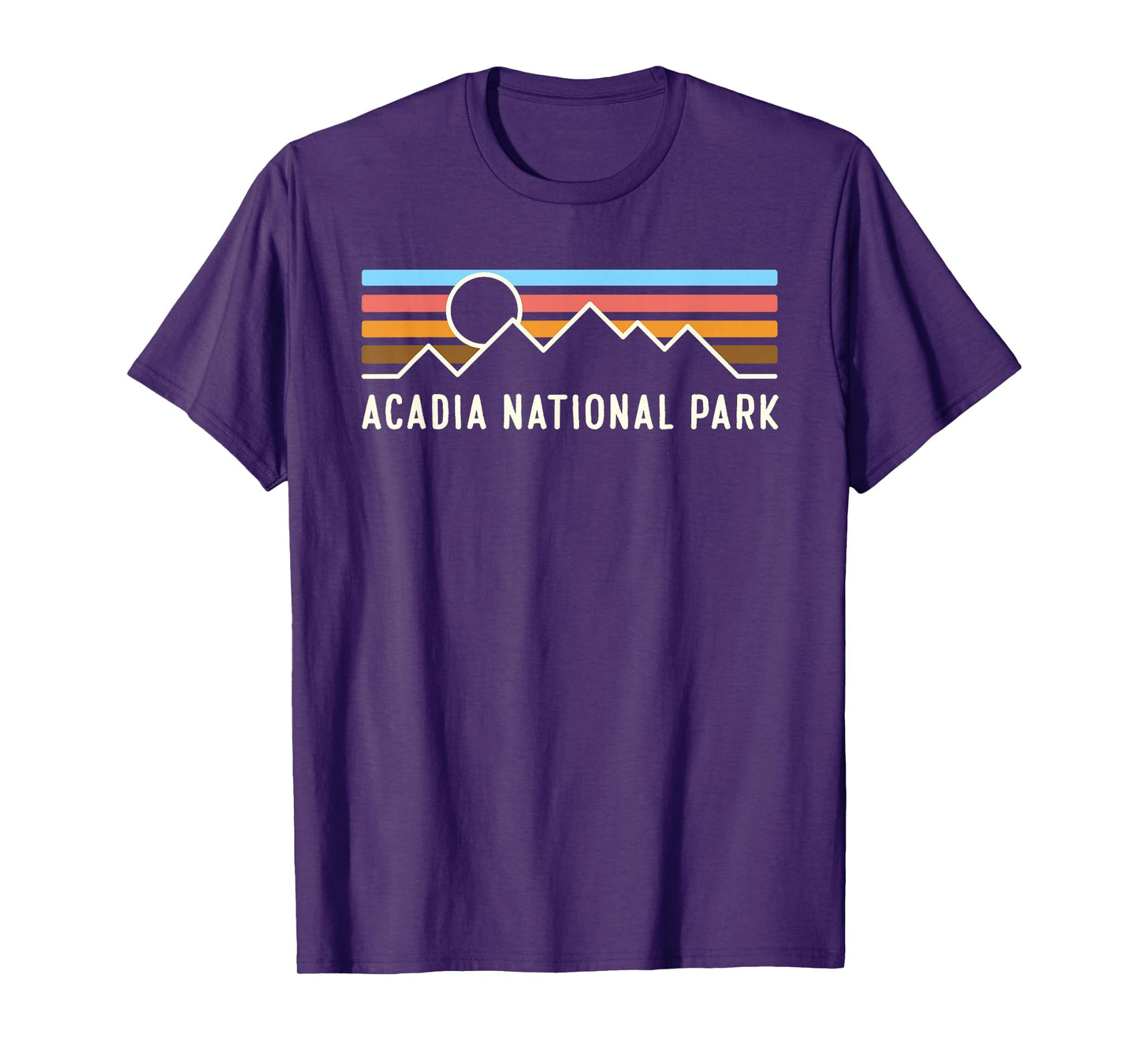Acadia National Park Retro Mountain Lines camping souvenir T-Shirt