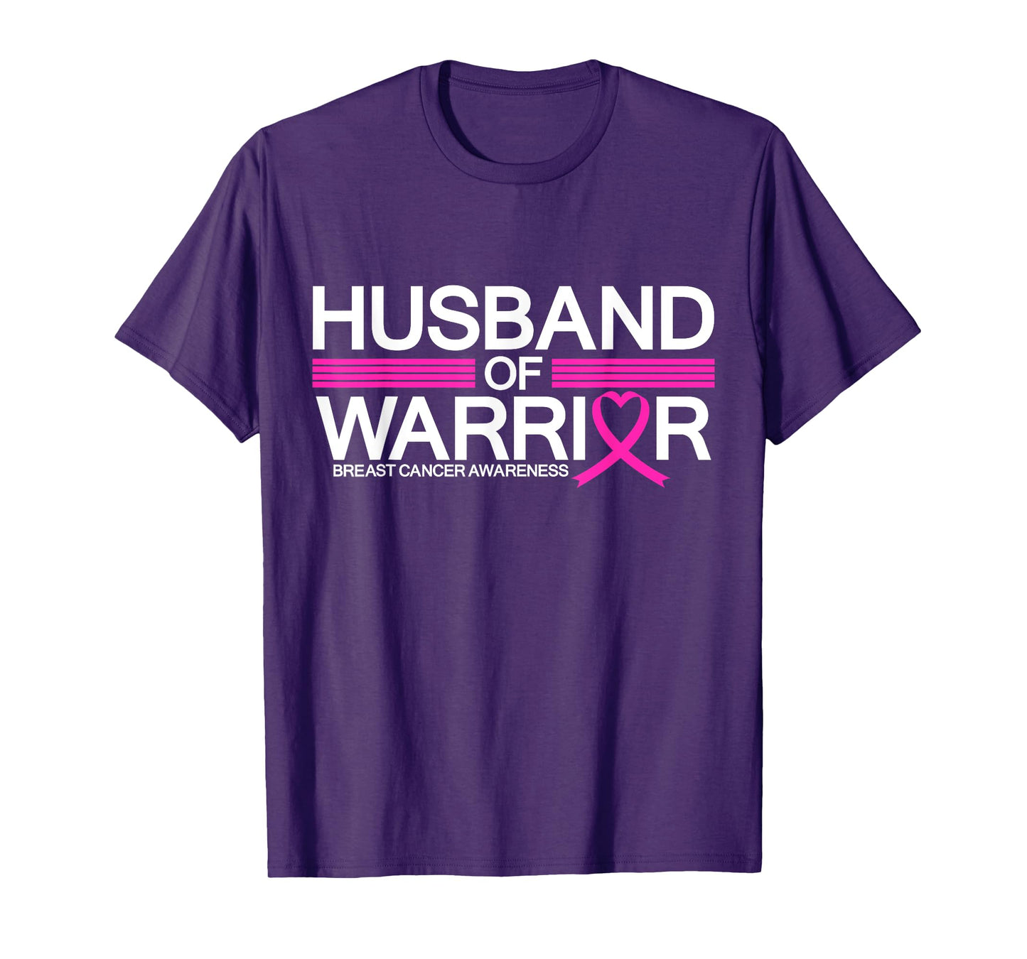 Husband Of A Warrior Mens Breast Cancer Awareness Month Pink T-Shirt