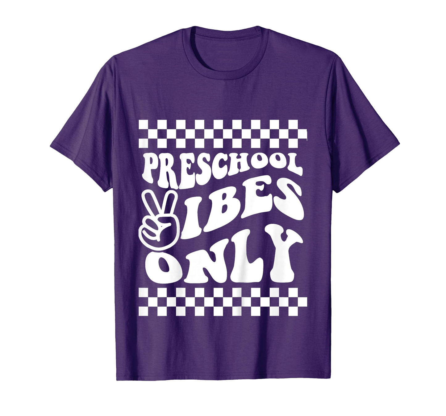 First Day of Preschool Vibes Only Retro Girl Toddler Boy T-Shirt