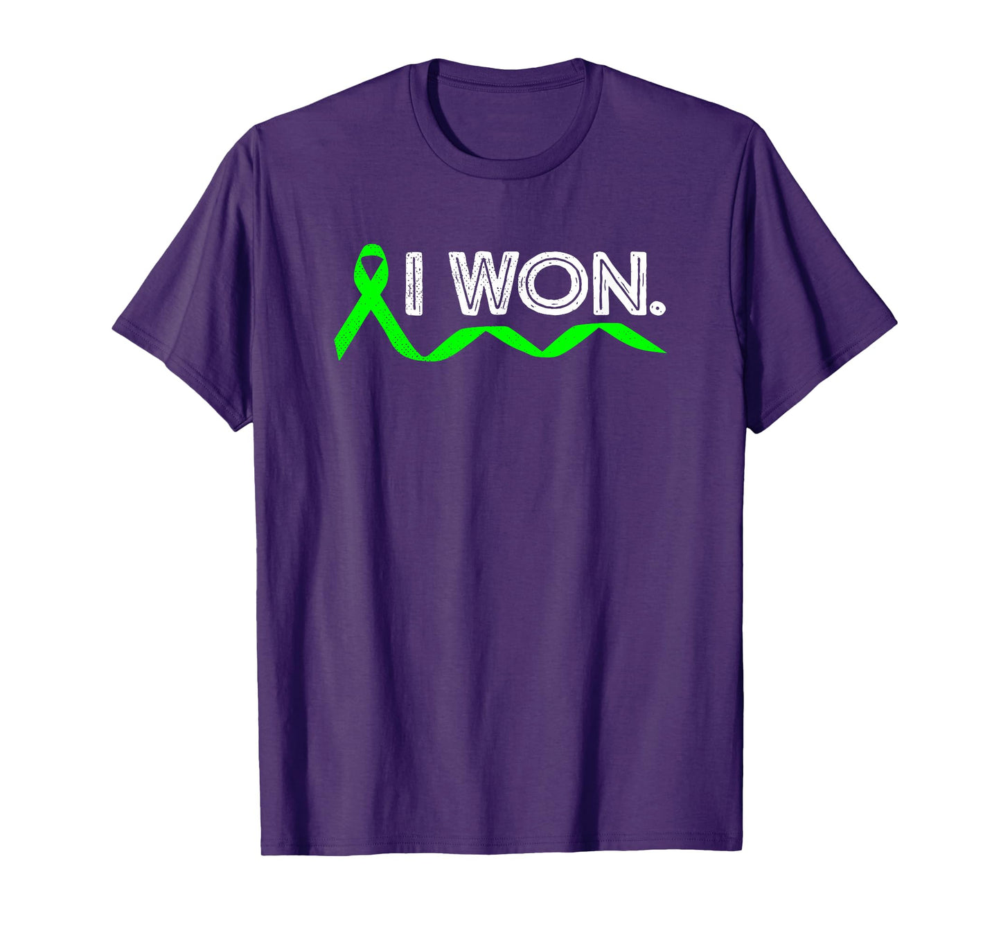 Lymphoma Cancer I Won Lime Green Ribbon Awareness Warrior T-Shirt