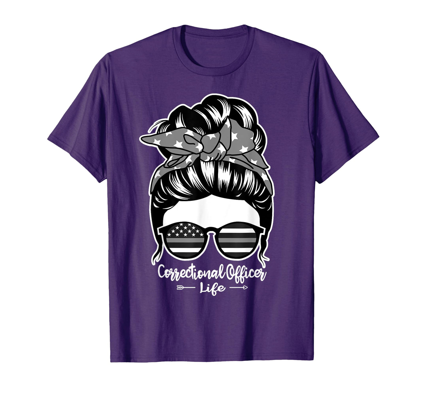 Correctional Officer Life Messy Bun Hair Women Correctional T-Shirt