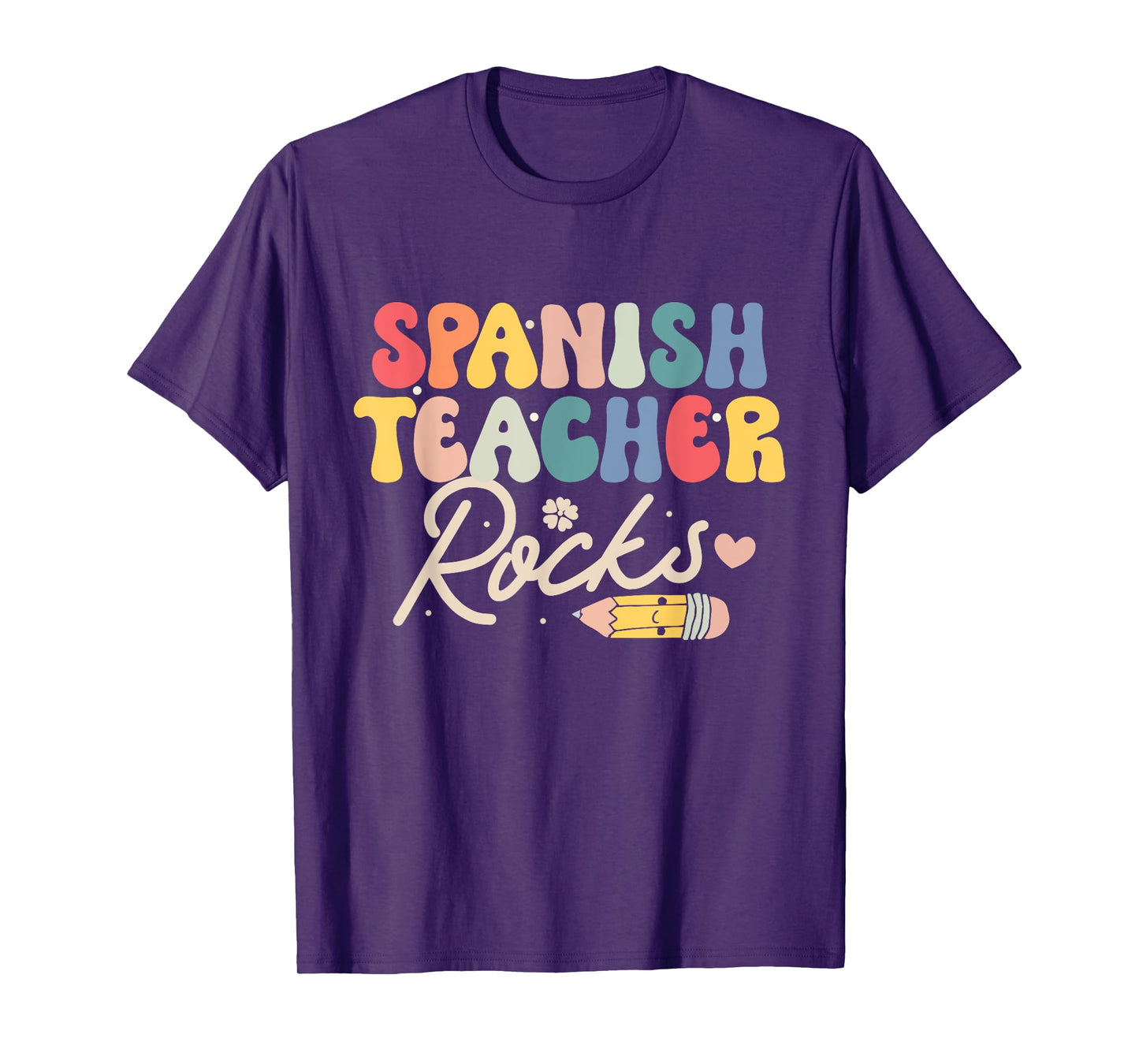 Spanish Teacher Rocks Back to School Shirt Funny Men Women T-Shirt