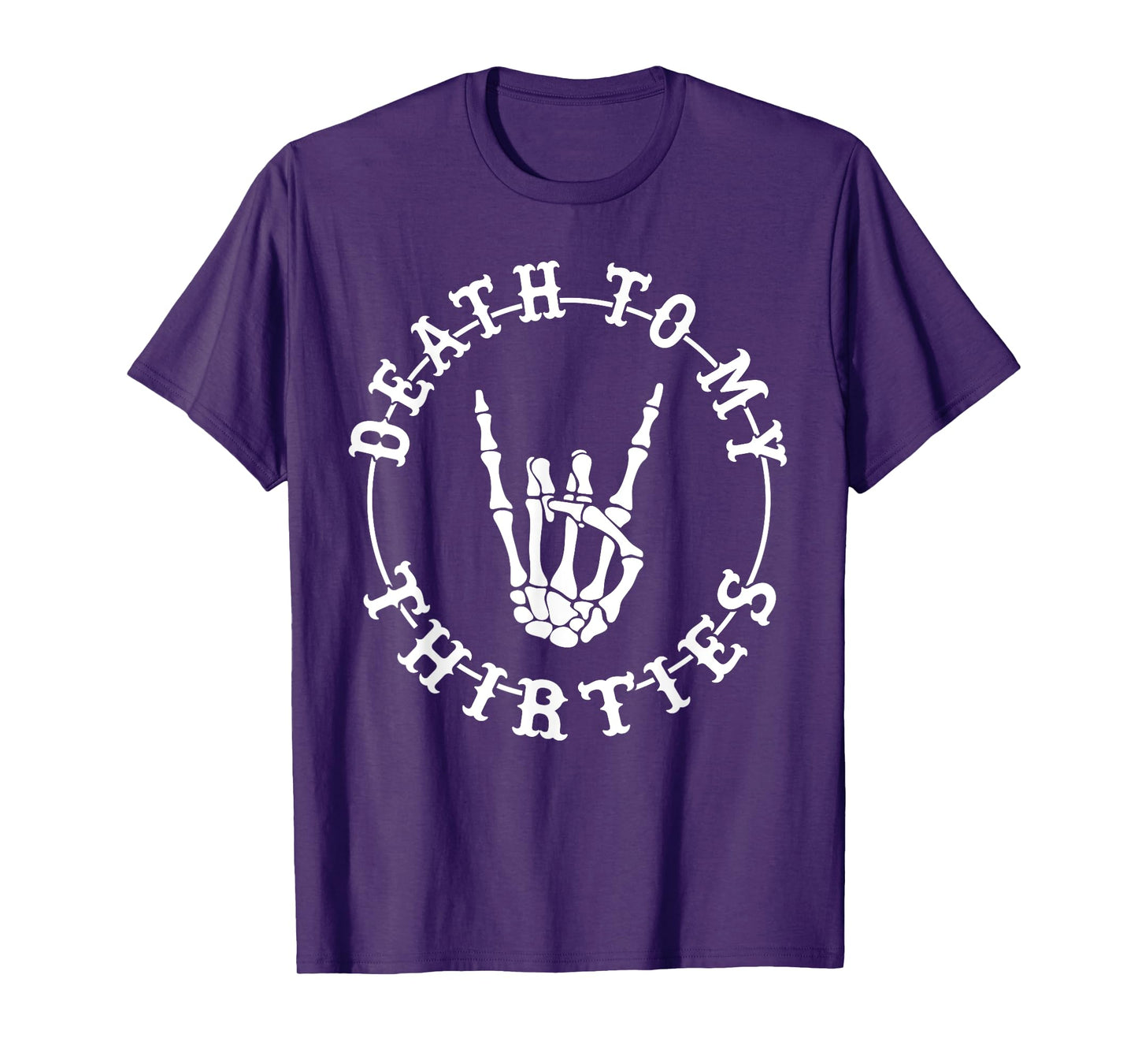 Death To My Thirties 40th Birthday Skeleton Hand Halloween T-Shirt