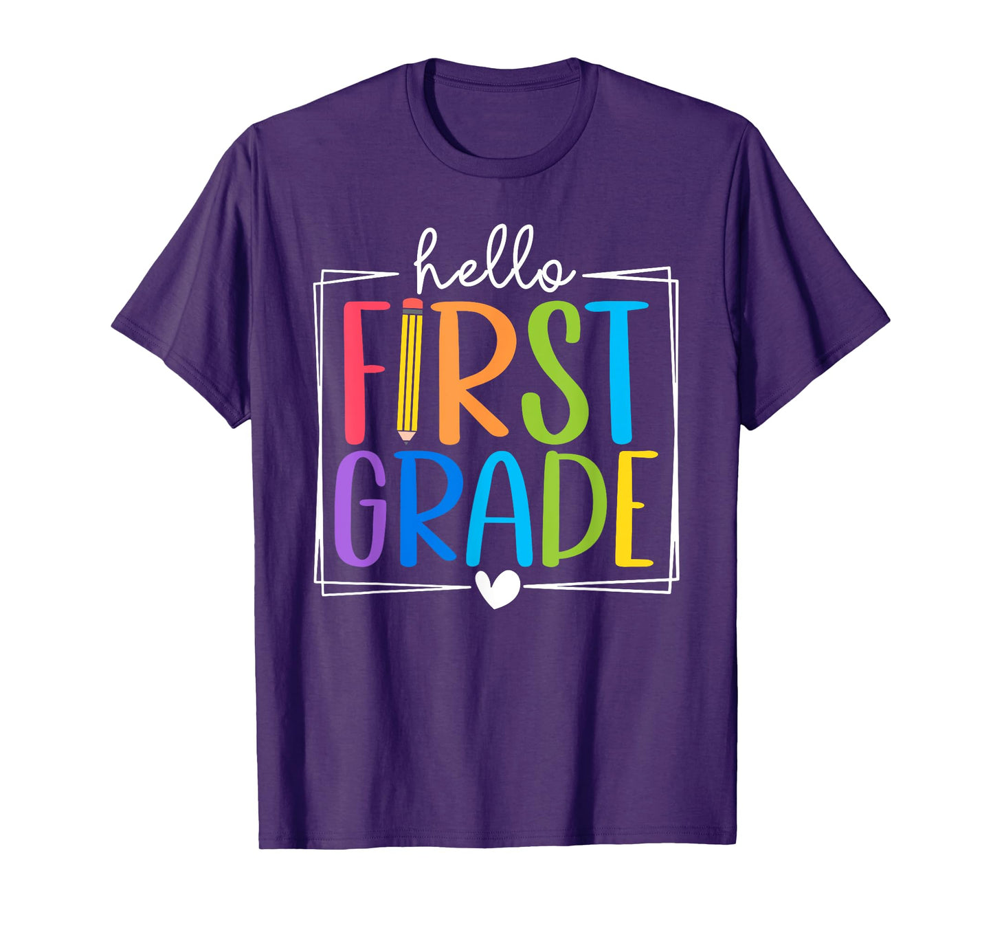 Hello First Grade Team 1st Grade Back to School Teacher Kids T-Shirt