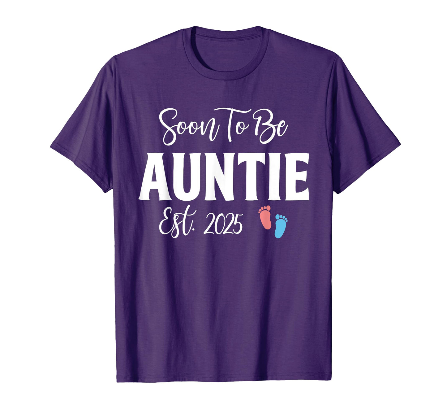 Soon To Be Auntie Est 2025 Cute Pregnancy Announcement Gifts T-Shirt