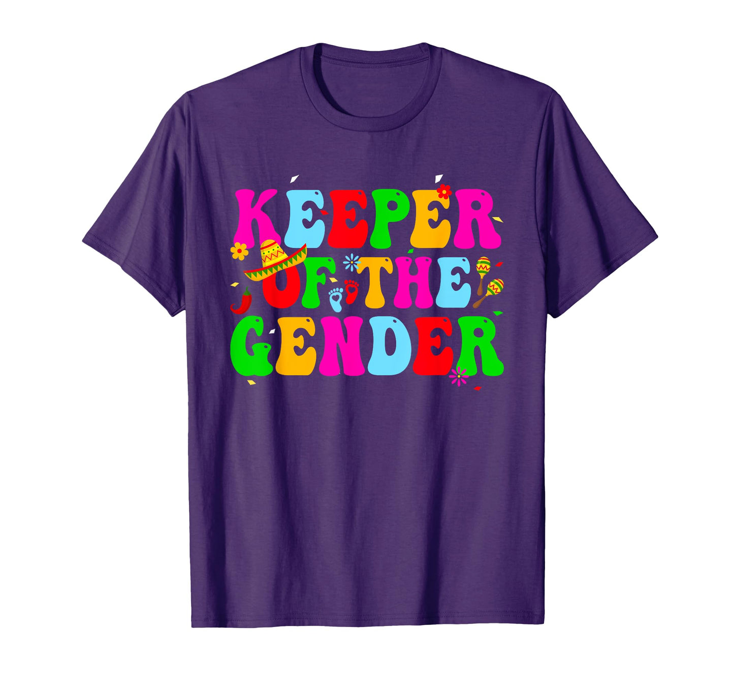 Keeper Of The Gender Cinco De Mayo Retro Mexican Baby Shower T-Shirt