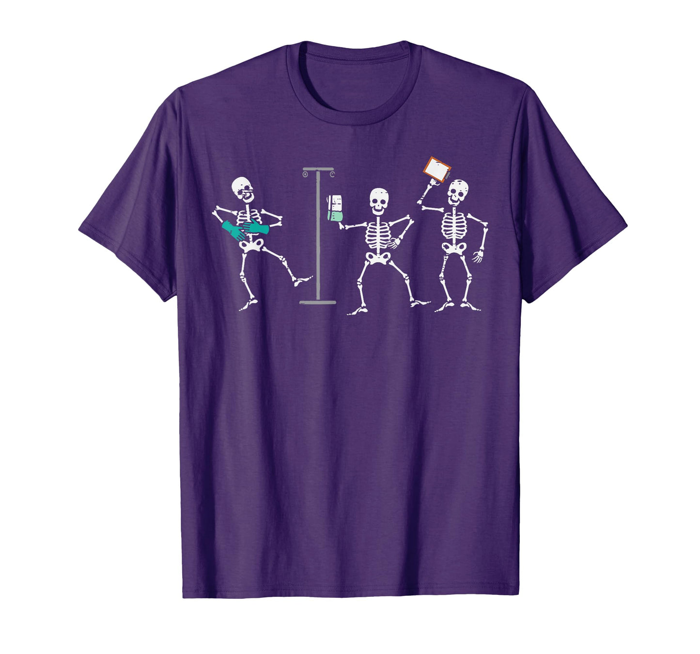 Halloween Ortho Nurse Skeletons Costume Scrub Top Men Women T-Shirt
