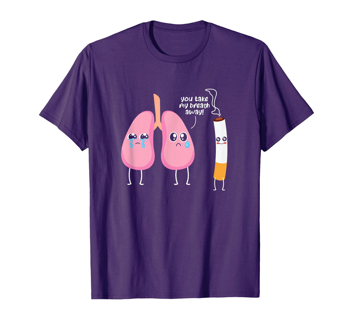 Lung Cigar Stop Smoking Support Lung Cancer Awareness T-Shirt