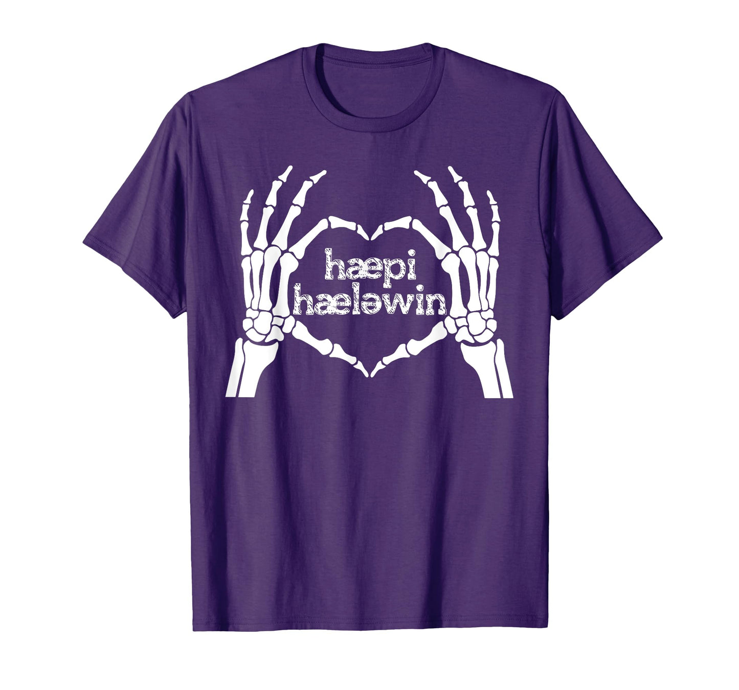 Spooky SLP Speech Therapist Skeleton Hand Heart Halloween T-Shirt