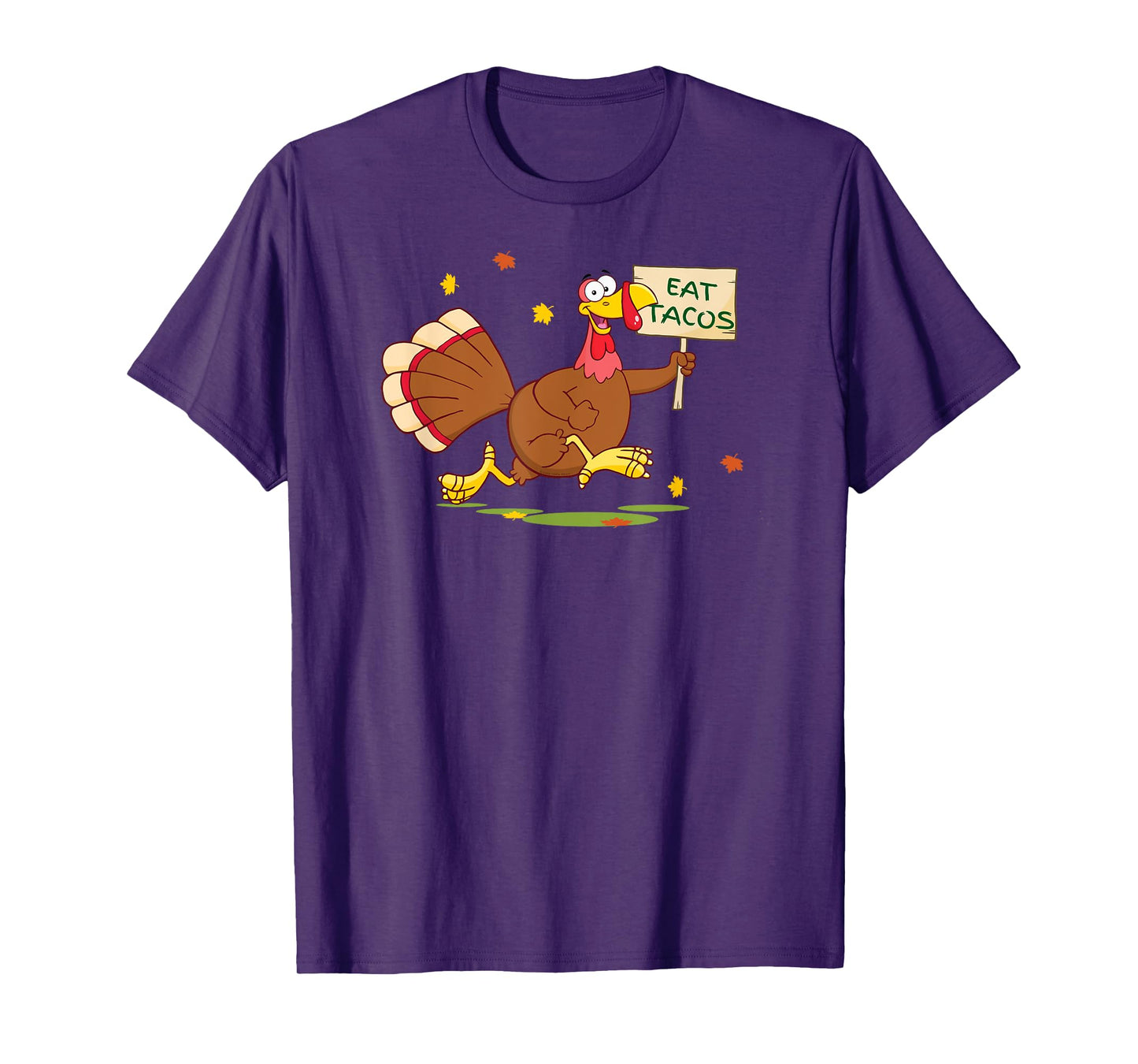 Funny Thanksgiving Turkey Says EAT TACOS Thanksgiving T-Shirt