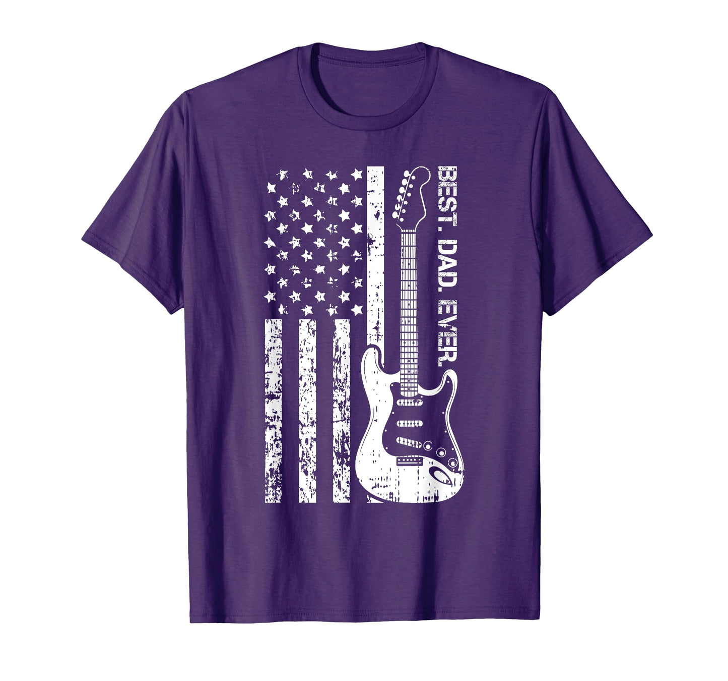 Best Dad Ever Fathers Day Guitar Player Musician Papa Men T-Shirt
