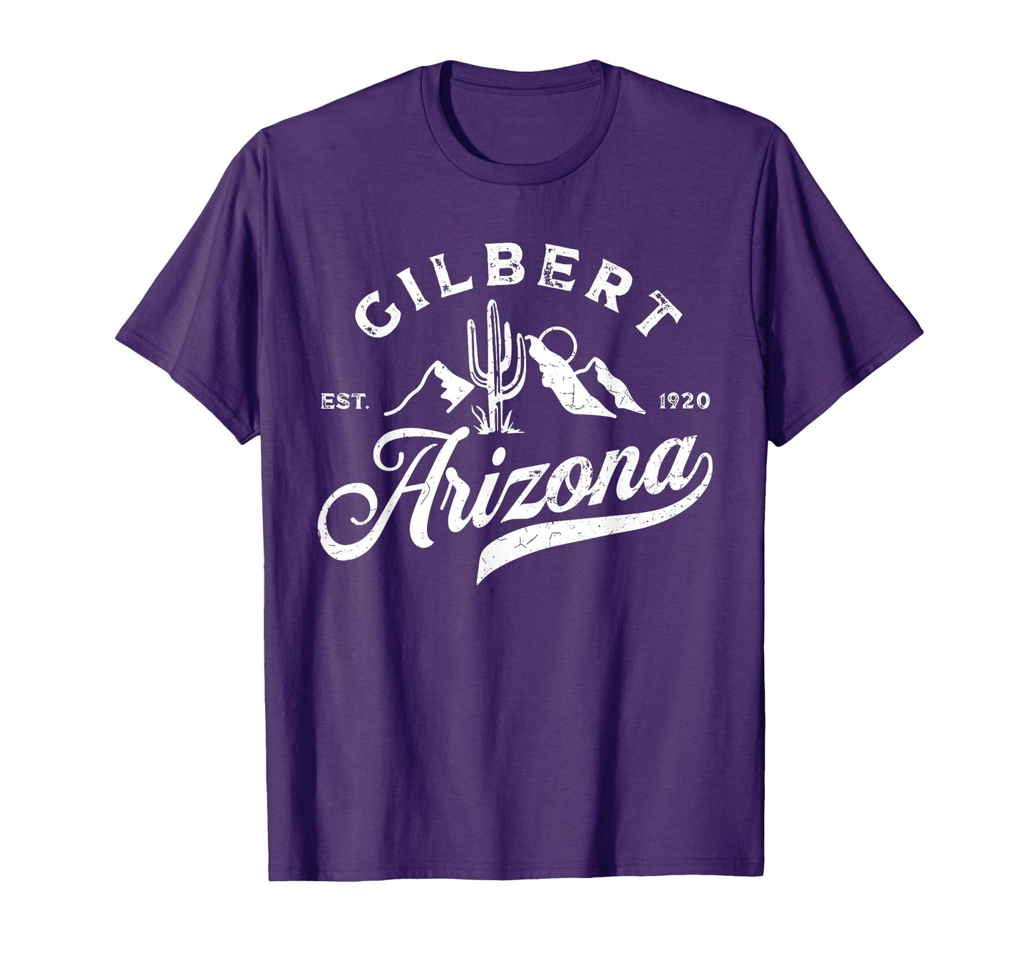 Vintage Gilbert Arizona AZ Mountains Vacation Souvenir T-Shirt