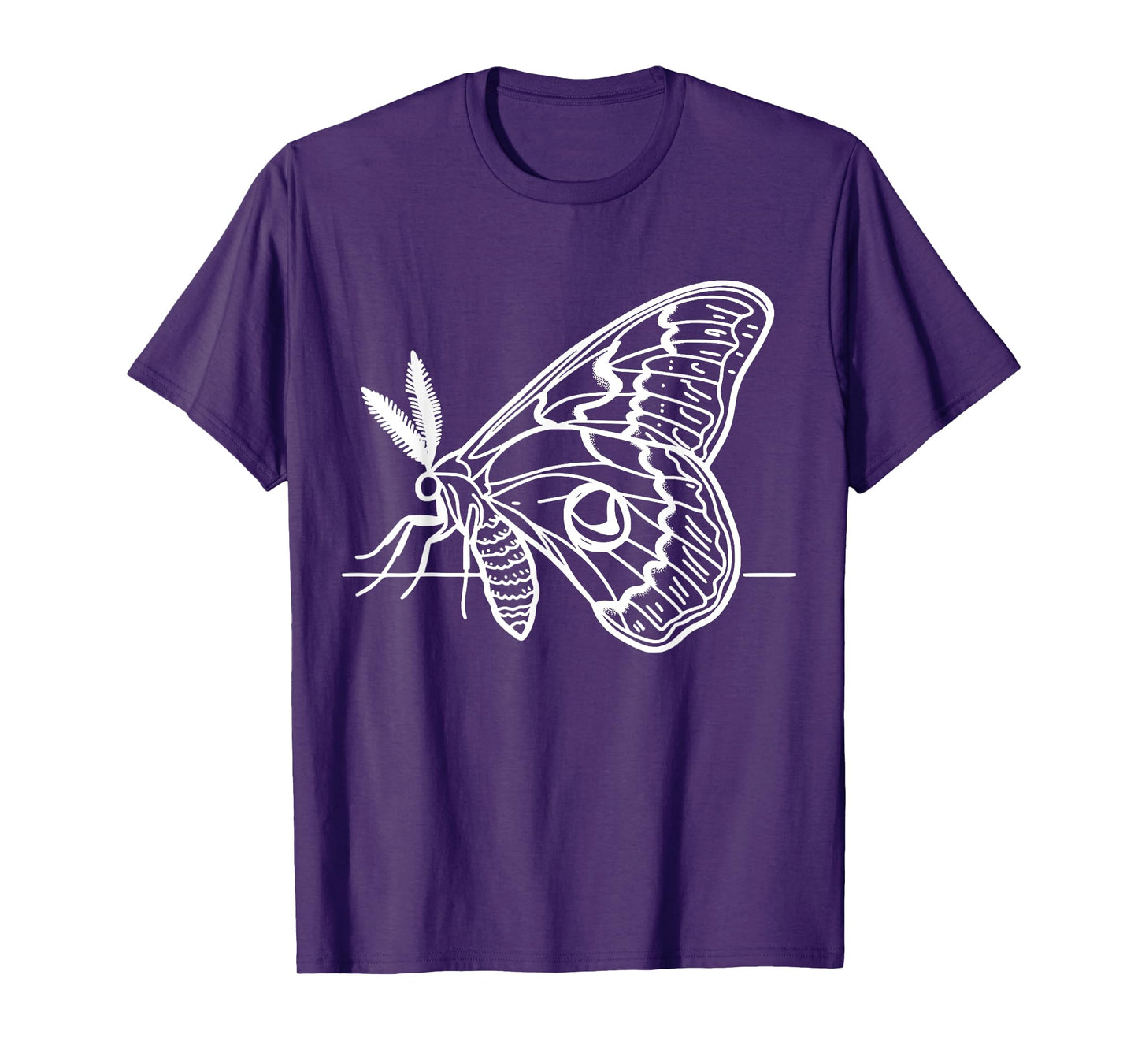Line Art Entomologists Giant Silk Moth T-Shirt