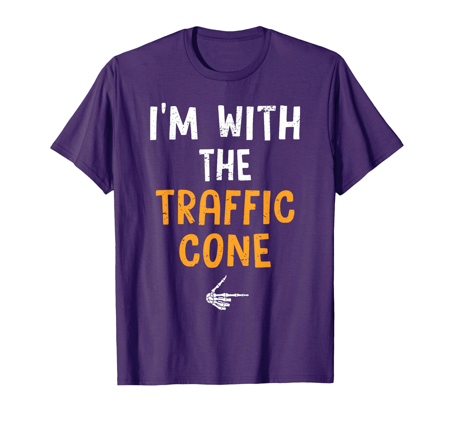I'm with The Traffic Cone Costume Halloween Matching Couple T-Shirt