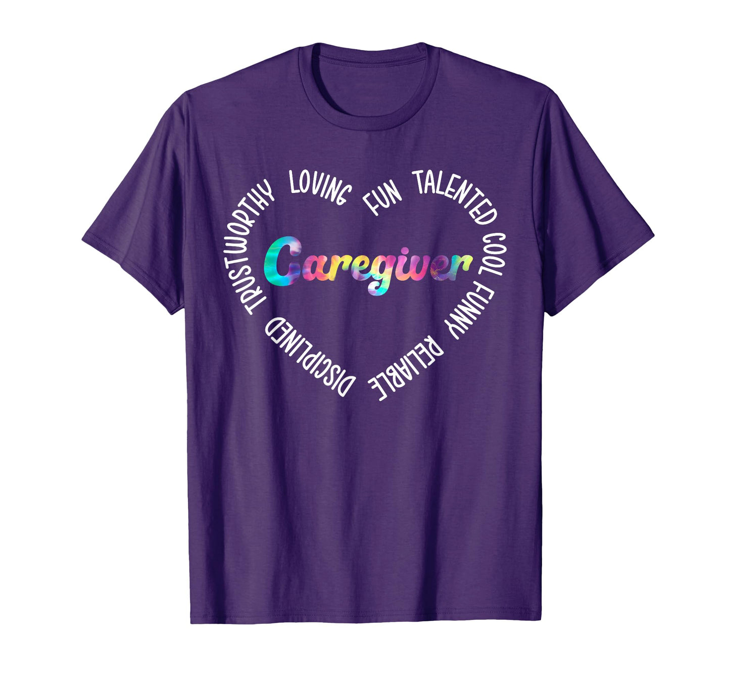 Care Giver Appreciation for Caregivers Men's Classic Fit Black Cotton Polyester Blend Stretchable Casual Crew Neck Short Sleeve T-Shirt