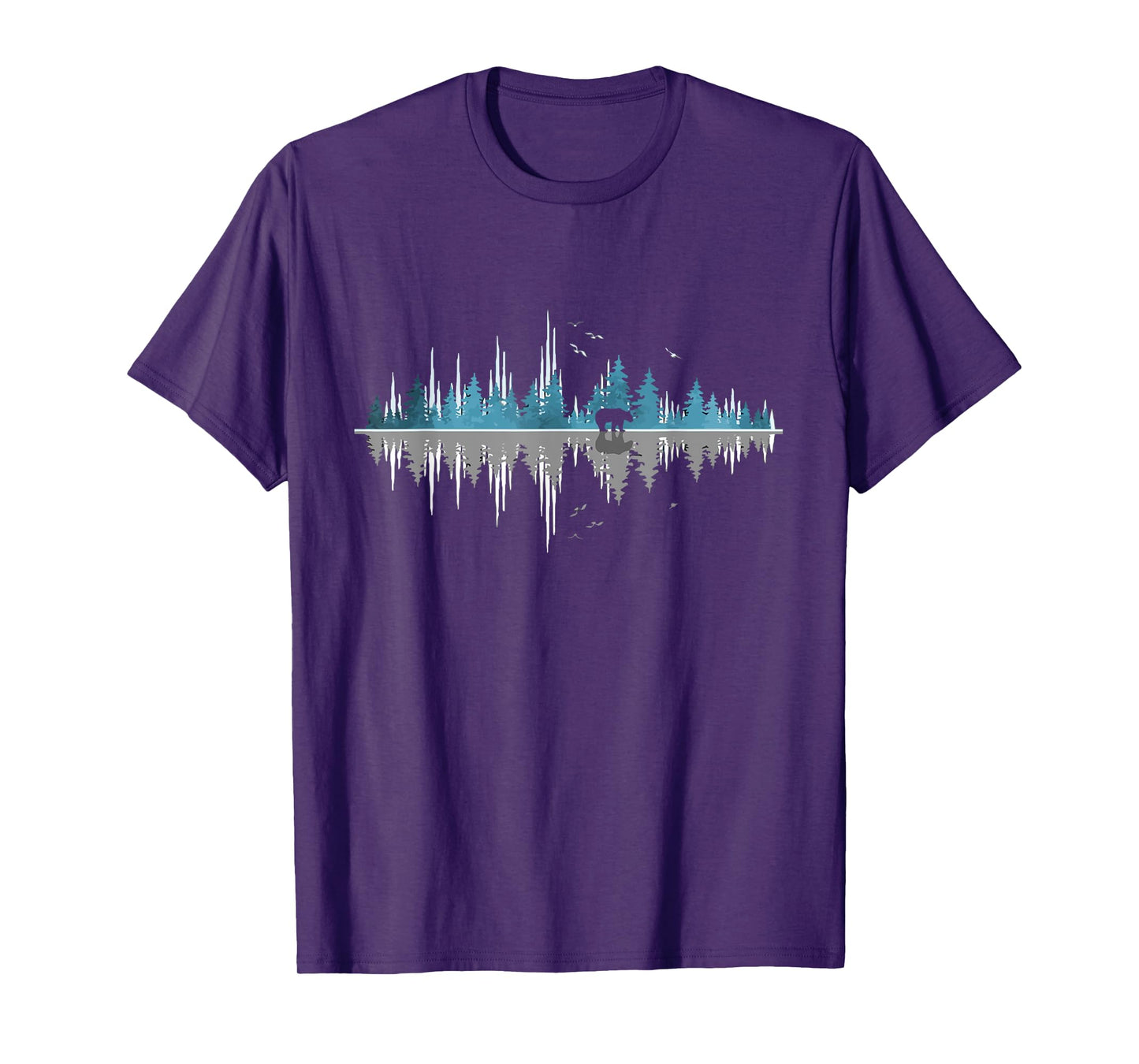 Trees Reflection Wildlife Nature Animal Bear Outdoor Forest T-Shirt