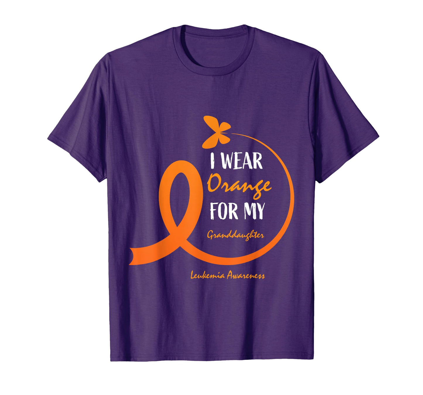 I Wear Orange For My Granddaughter Leukemia Awareness Women T-Shirt