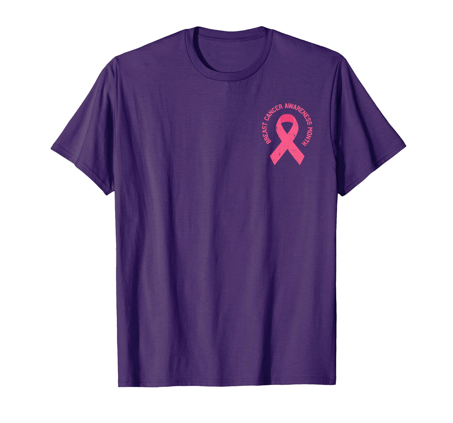 Breast Cancer Pink Ribbon Pocket Awareness Women Men Kids T-Shirt