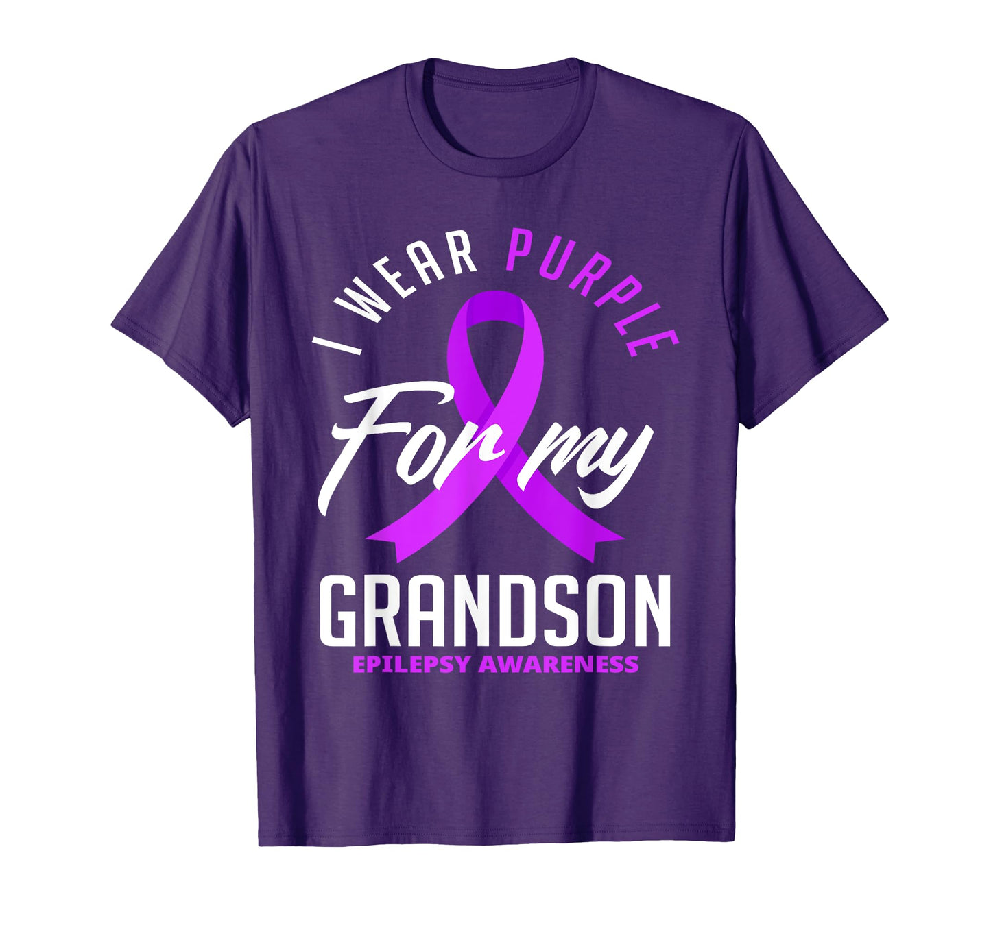 I Wear Purple For My Grandson Epilepsy Awareness T-Shirt