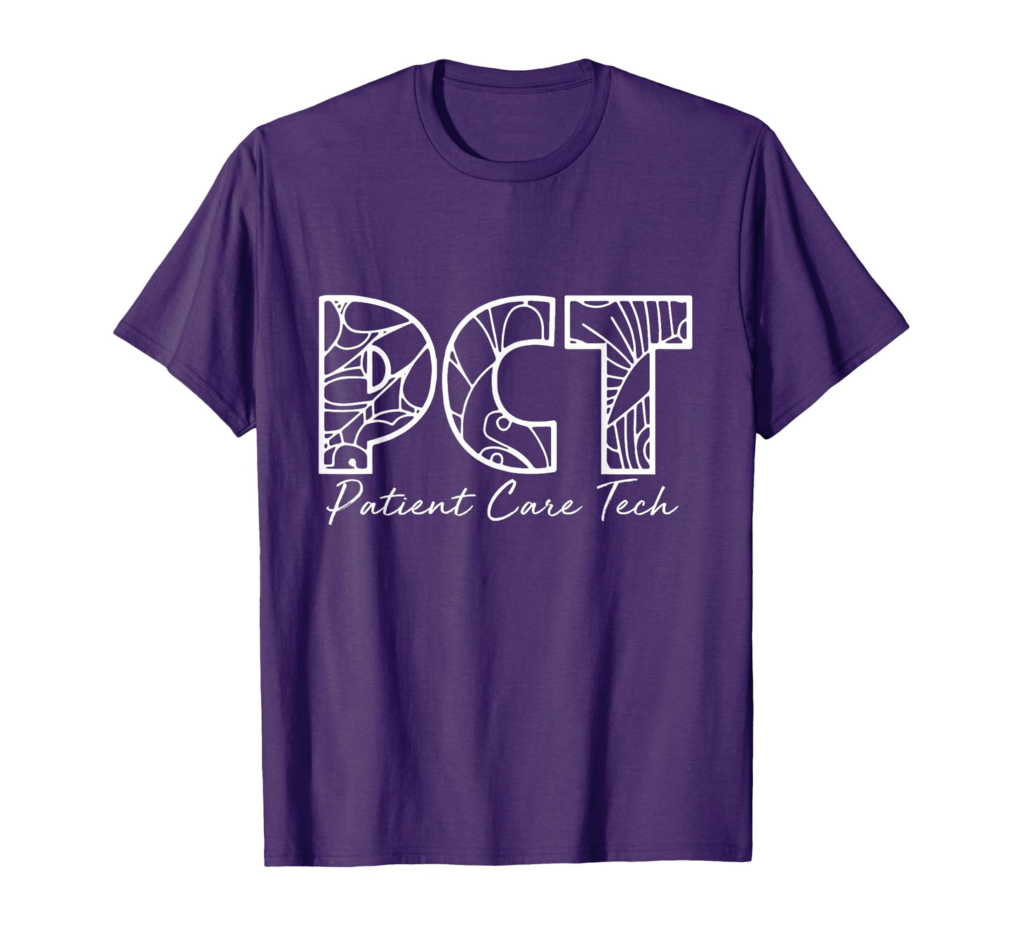 PCT Patient Care Tech Floral Style For Nurse Nurse Week T-Shirt