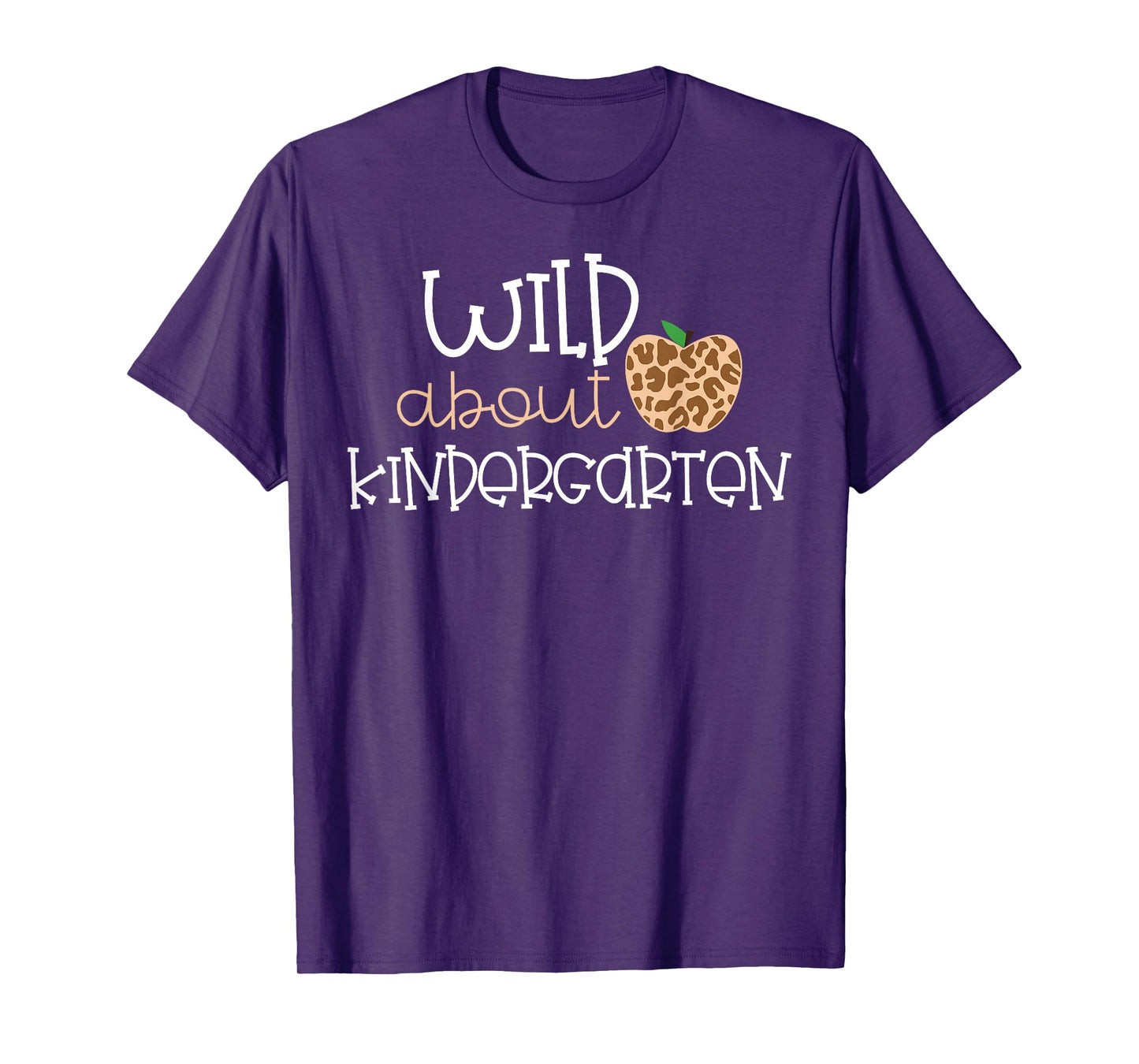 Wild About Kindergarten Leopard Print School Kid Shirt T-Shirt