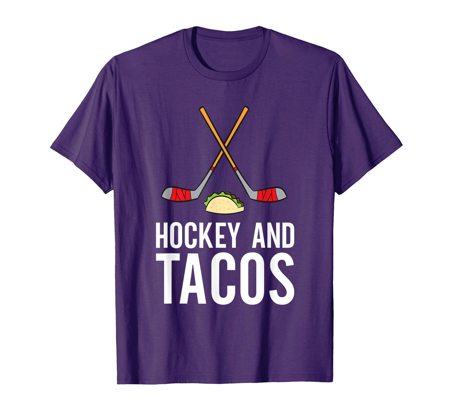 Funny Hockey Lover Gifts Funny Hockey Lover Hockey And Tacos Ice Hockey T-Shirt, Black, Small