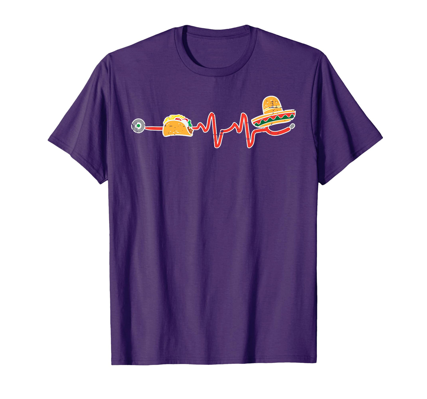 Taco Heartbeat Sombrero Nurse Cinco De Mayo Nurse Women RN T-Shirt