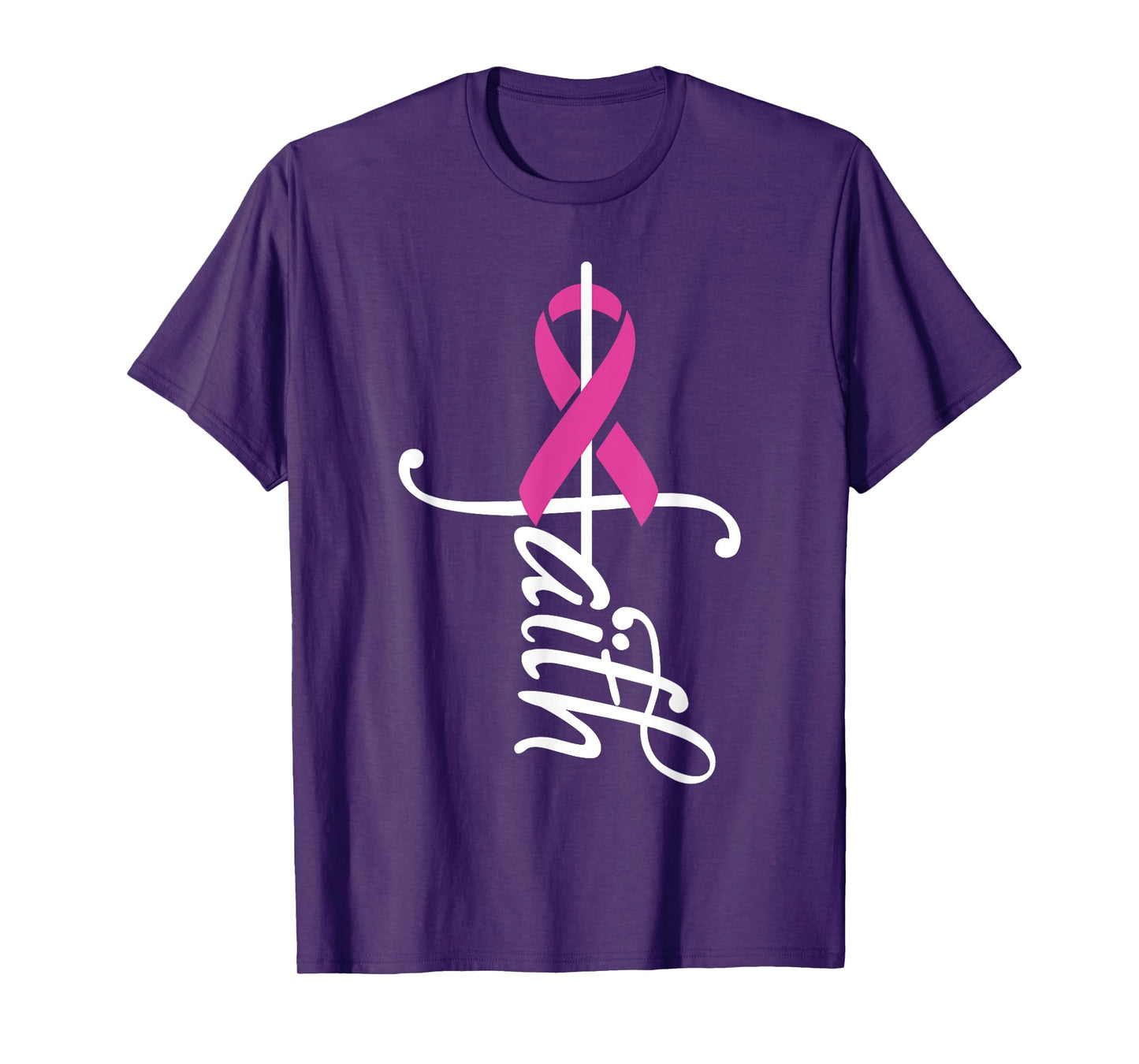 Faith Cancer Support - Ribbon Breast Cancer Awareness T-Shirt