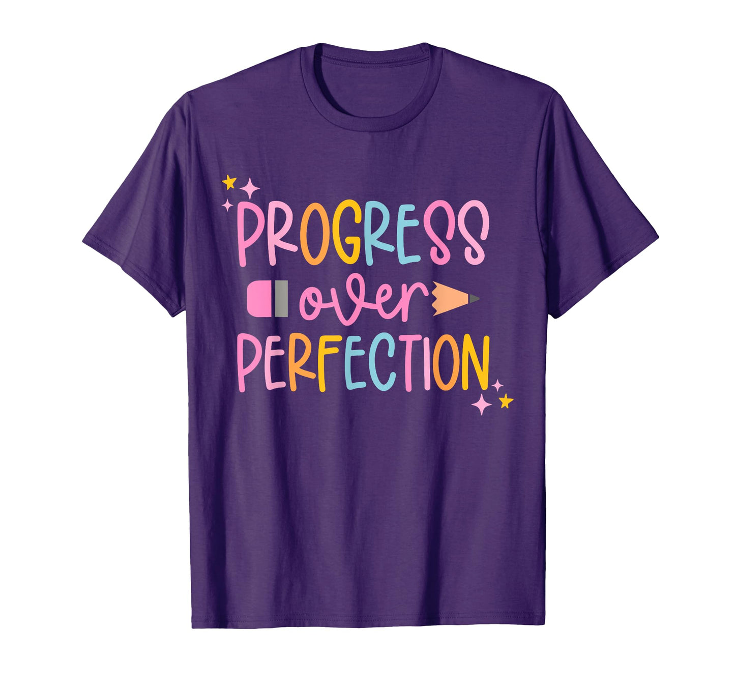 Progress Over Perfection Motivational Back to School Teacher T-Shirt