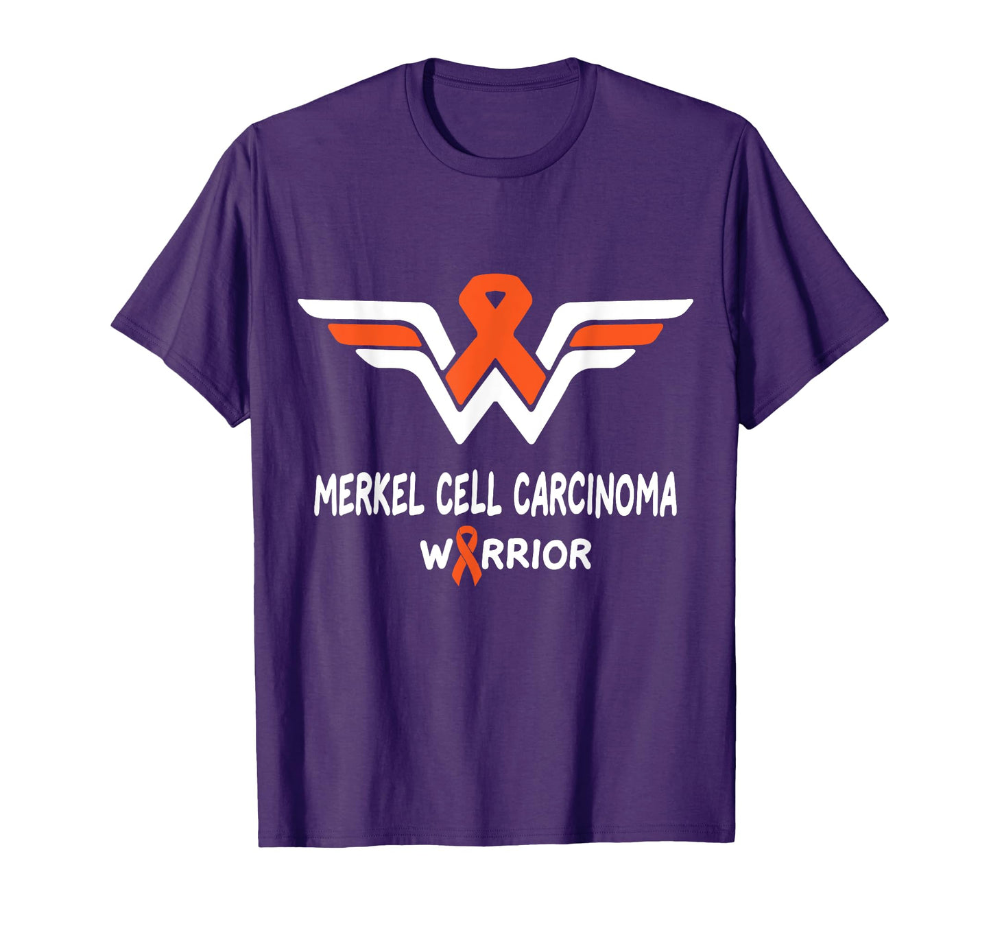 Merkel Cell Carcinoma Awareness Warrior Orange Ribbon Gifts T-Shirt