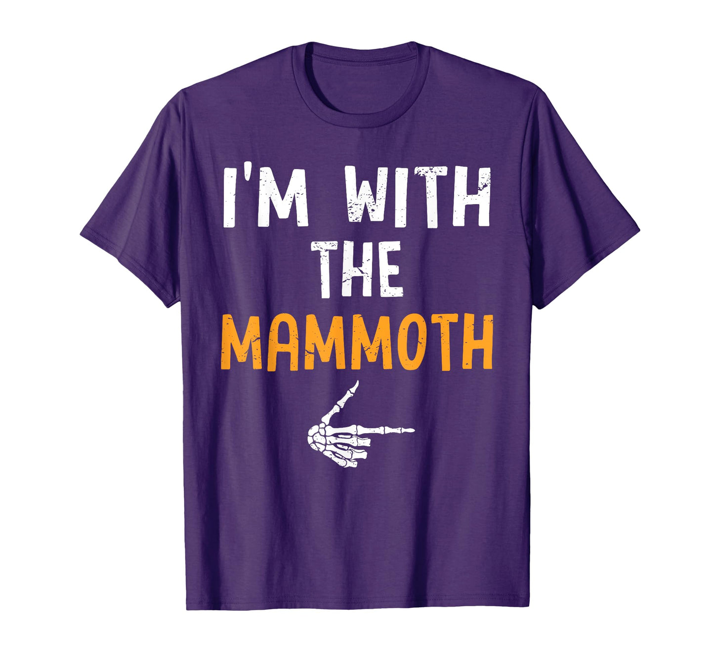 I'm with The Mammoth Costume Halloween Matching Couple T-Shirt