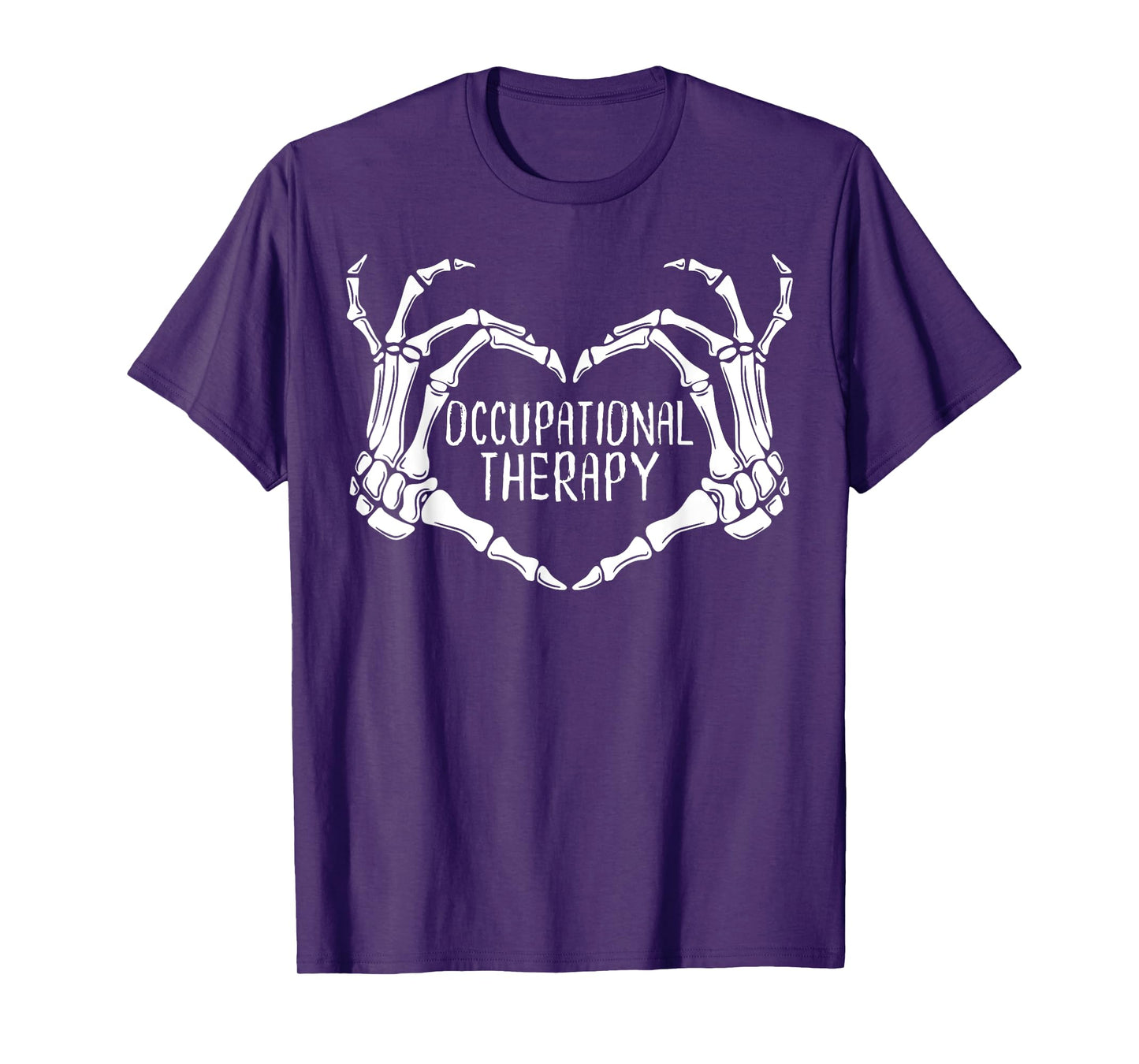 Occupational Therapy Skeleton Hand Heart OT OTA Therapist T-Shirt