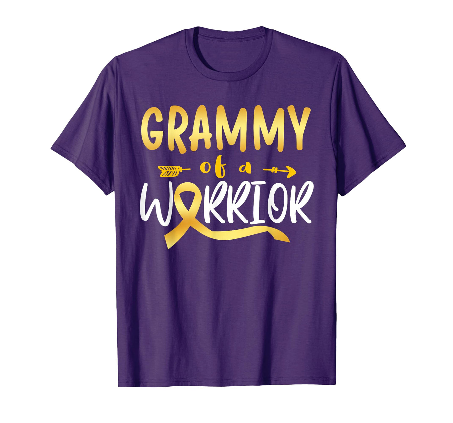 Grammy of the Warrior Childhood Cancer Awareness Gold Ribbon T-Shirt