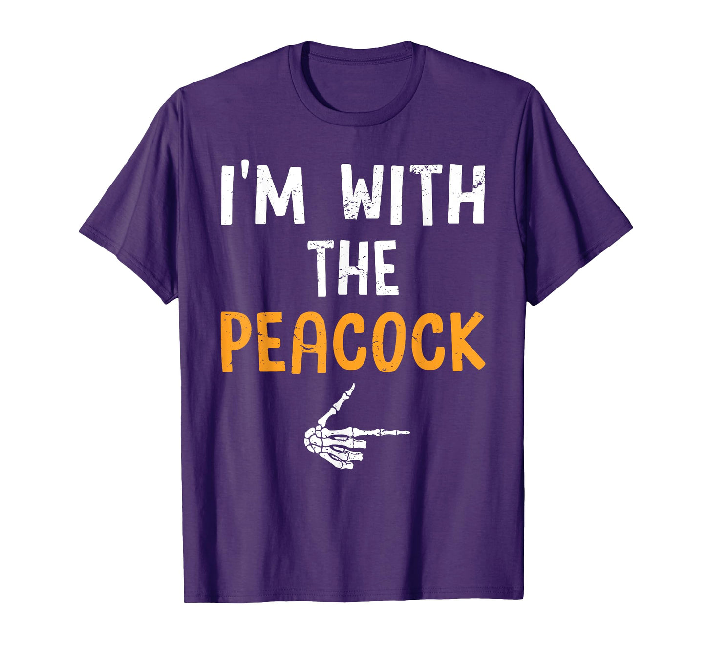 I'm with The Peacock Costume Halloween Matching Couple T-Shirt