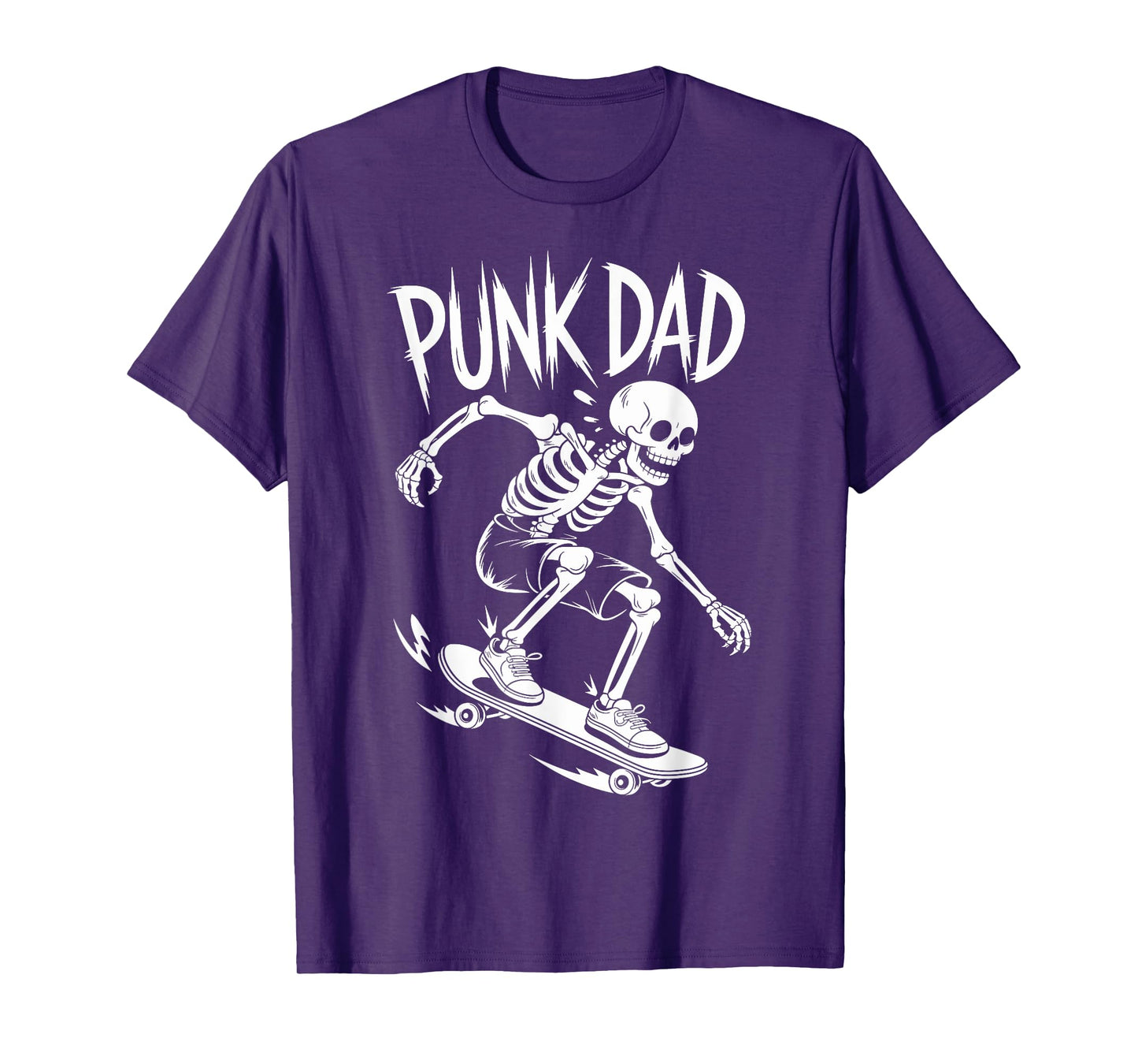 Punk dad x Skeleton Skull Punk Skater Skateboard dad T-Shirt