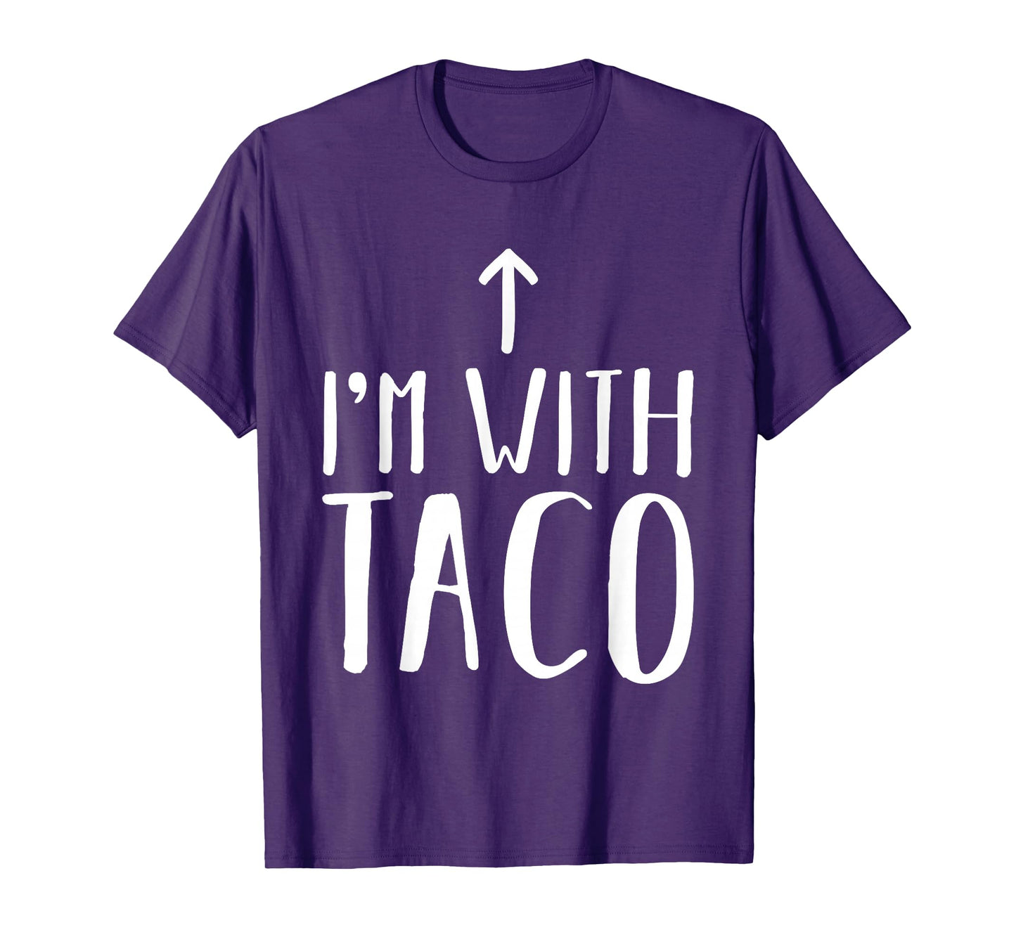 I Am with Taco Funny Halloween Costume Lazy Easy T-Shirt