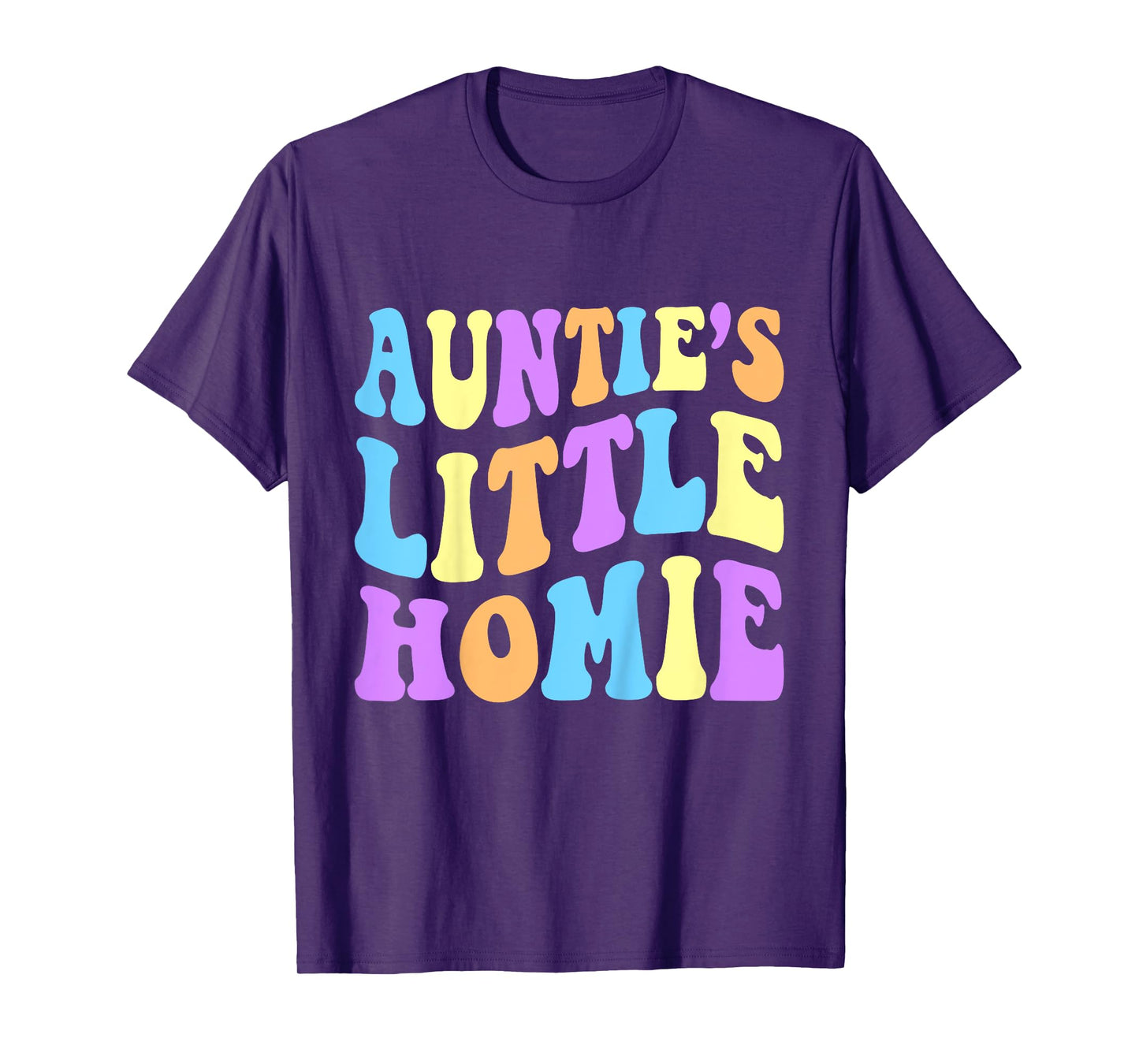 Auntie's Little Homie Cute Funny Aunt For Niece or Nephew T-Shirt