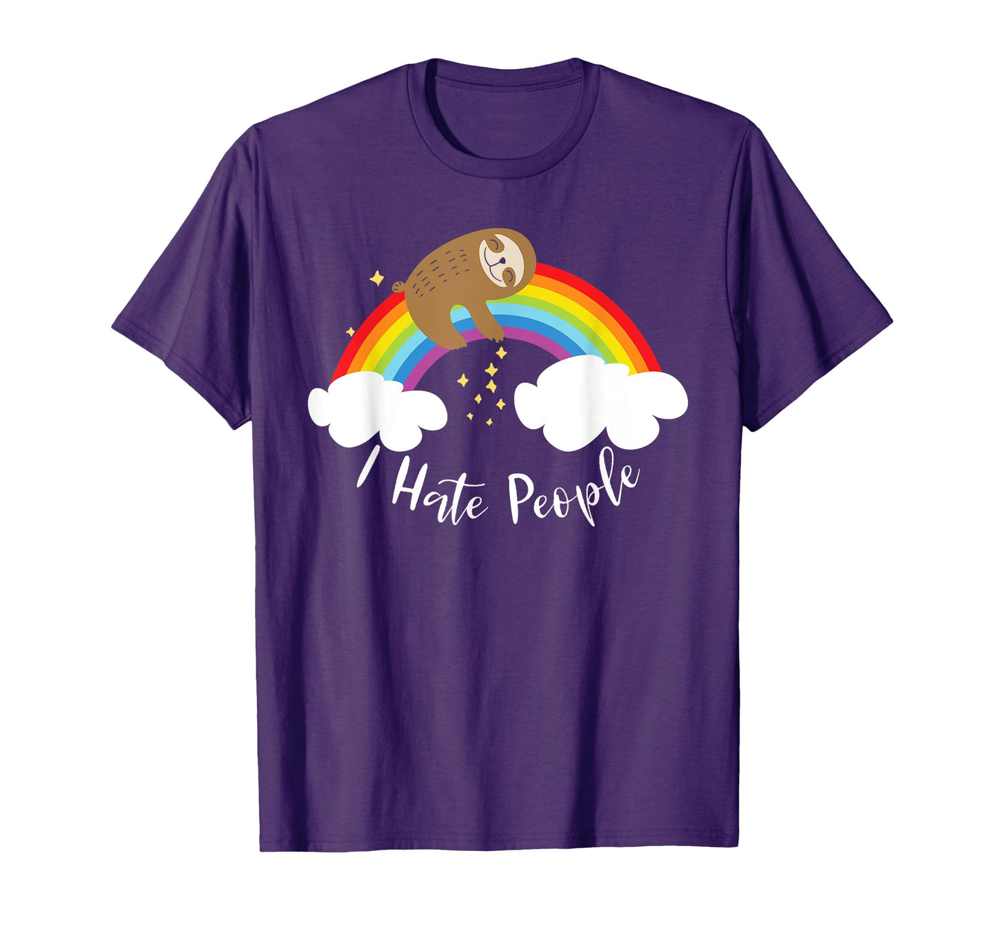 Cute Sloth - I Hate People T-Shirt
