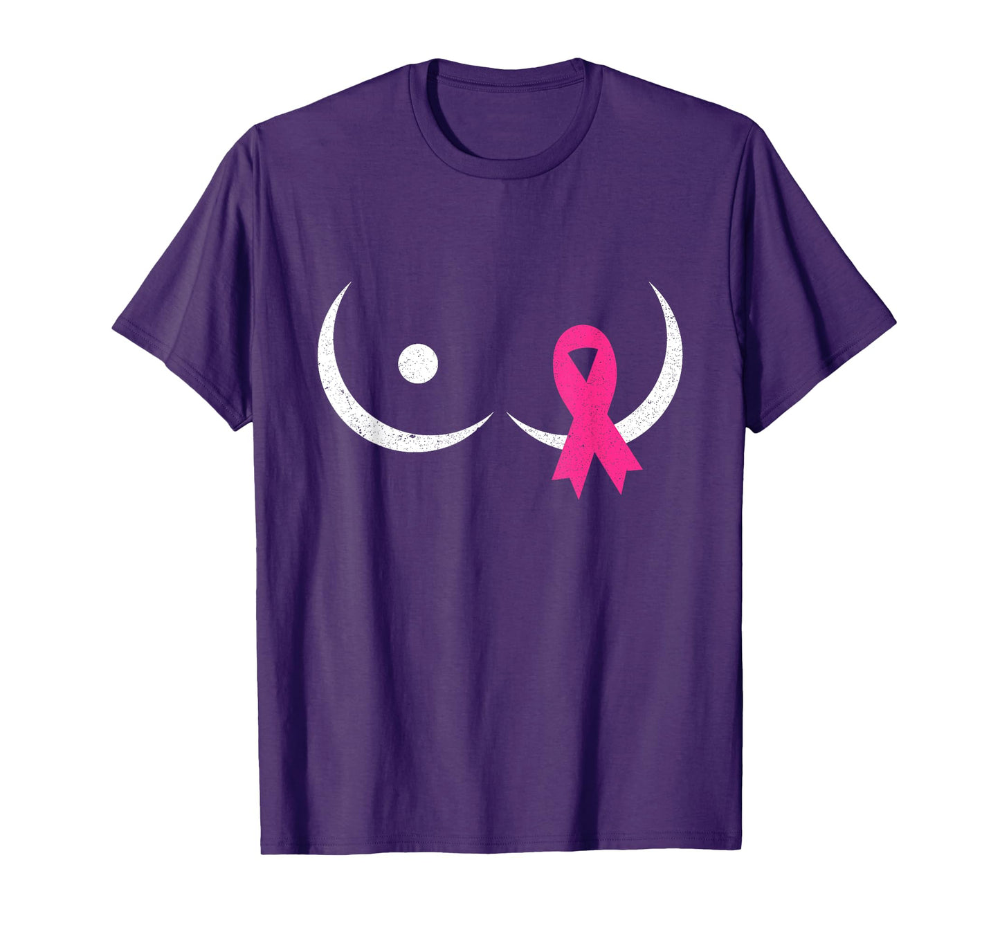 Save The Tatas Breast Cancer Warrior Pink Ribbon On Boob T-Shirt